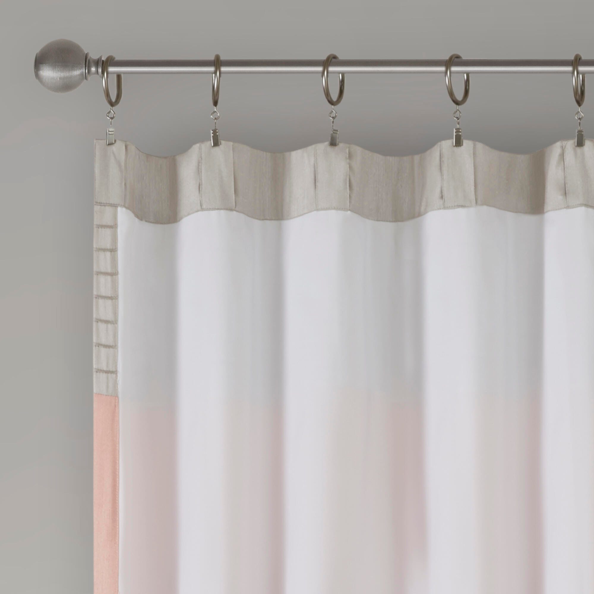 Madison Park Salem Amherst Polyoni Pintuck Window Panel, Coral, large