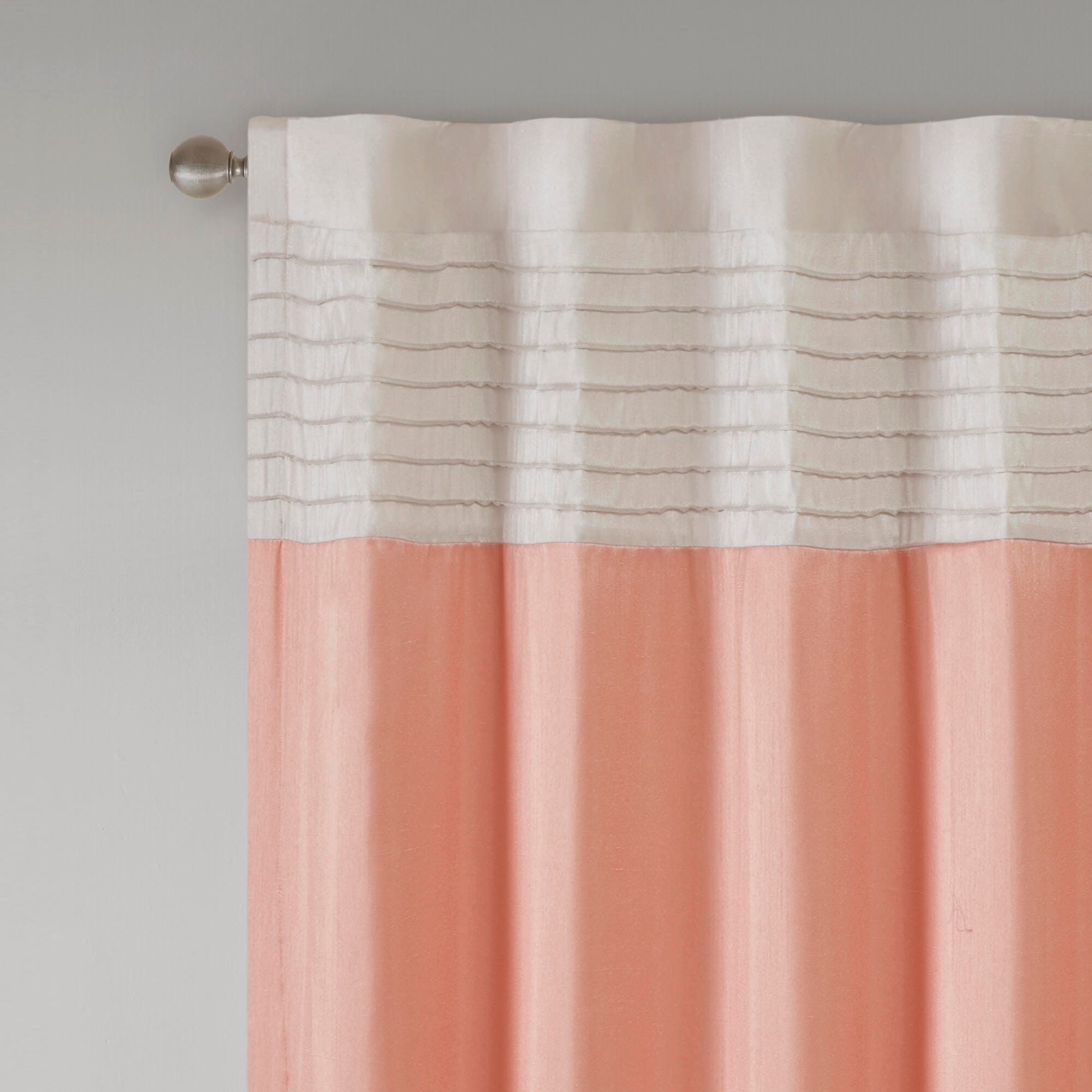 Madison Park Salem Amherst Polyoni Pintuck Window Panel, Coral, large
