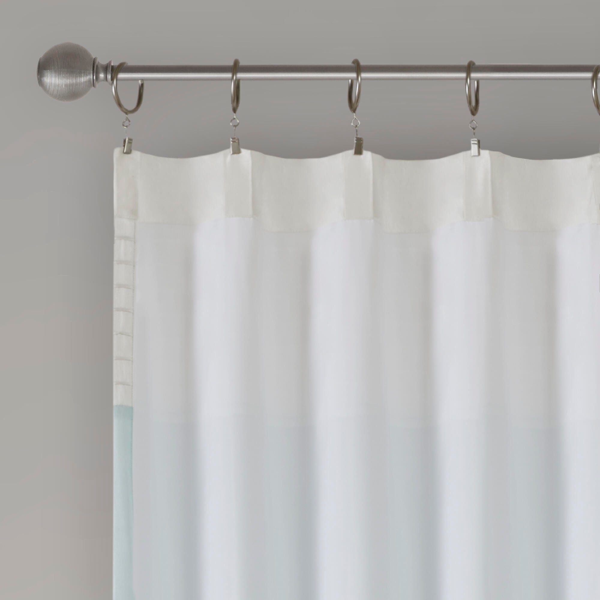 Madison Park Salem Amherst Polyoni Pintuck Window Panel, Aqua, large