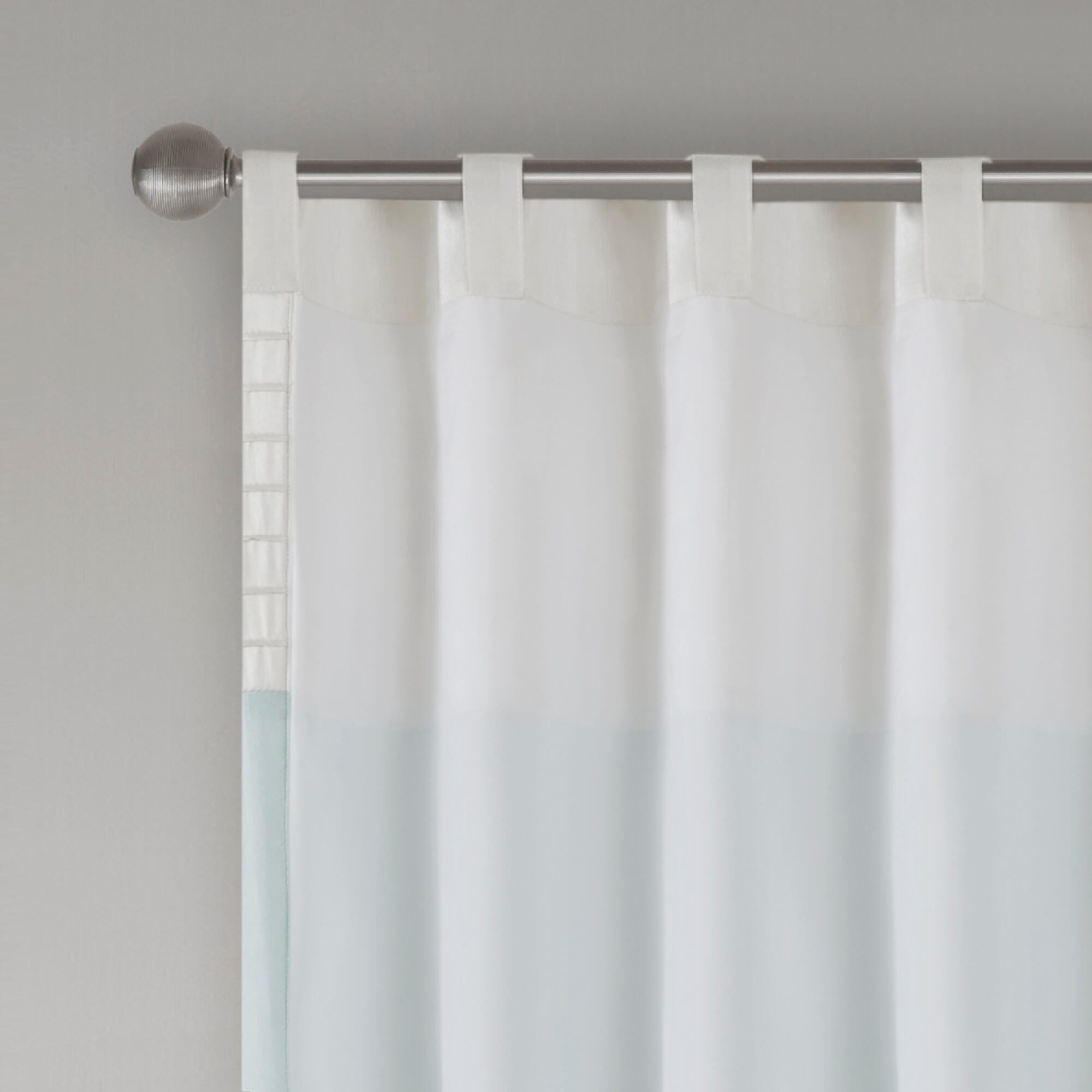 Madison Park Salem Amherst Polyoni Pintuck Window Panel, Aqua, large