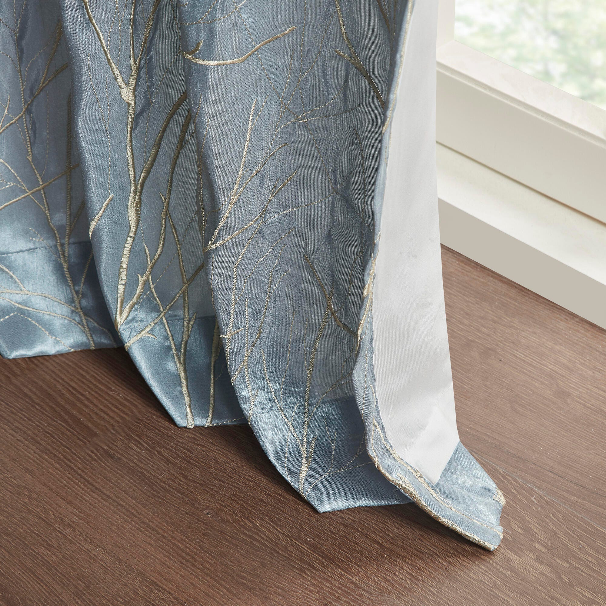 Madison Park Aden Andora Window Curtain, Blue, large