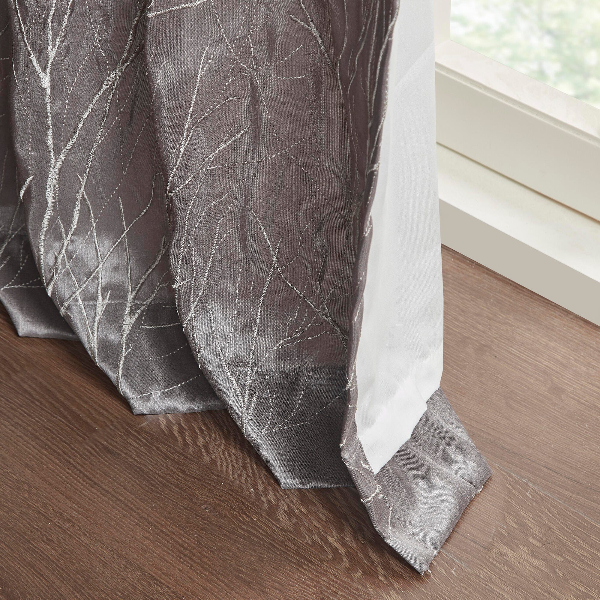 Madison Park Aden Andora Window Curtain, Gray, large