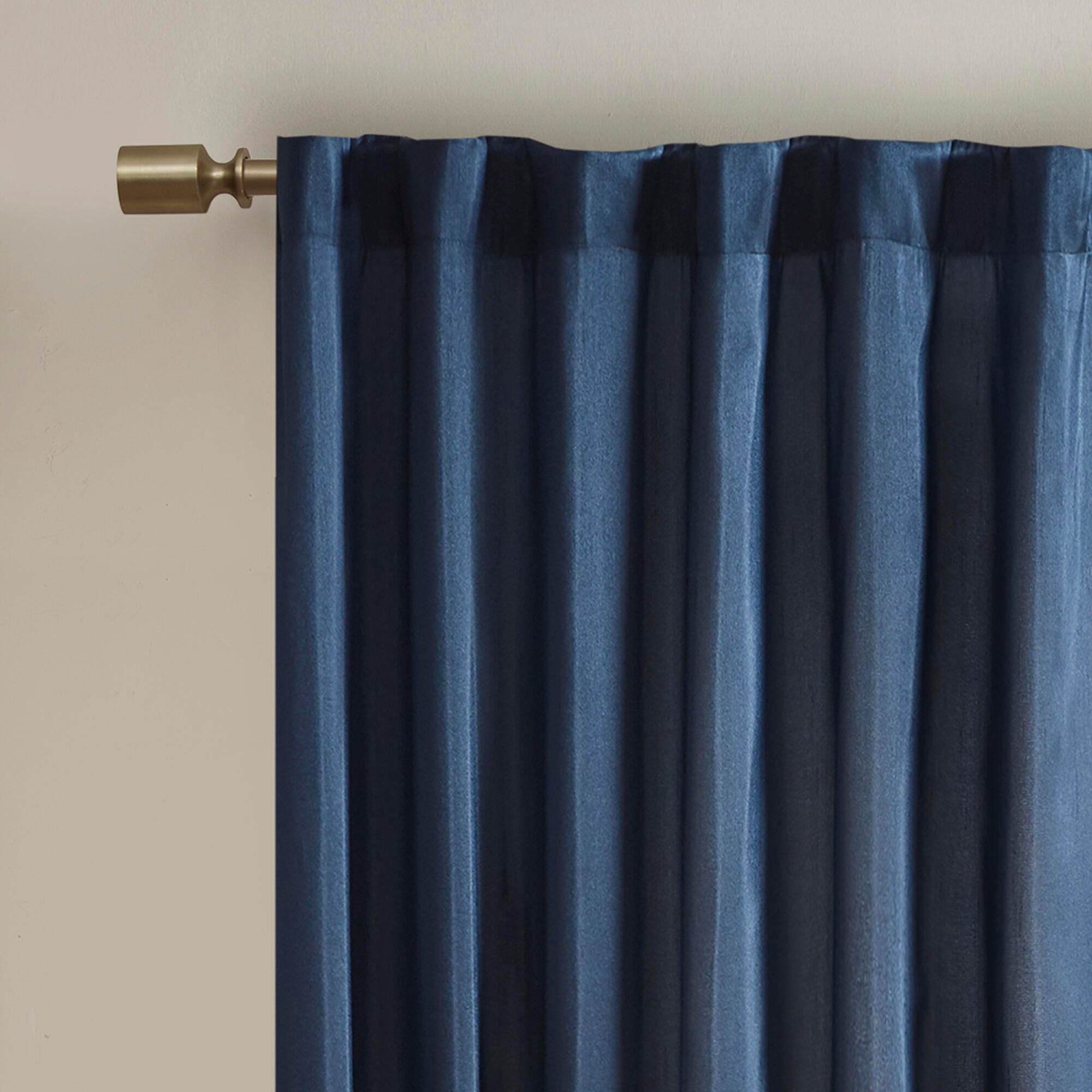 Madison Park Aden Andora Window Curtain, Navy, large