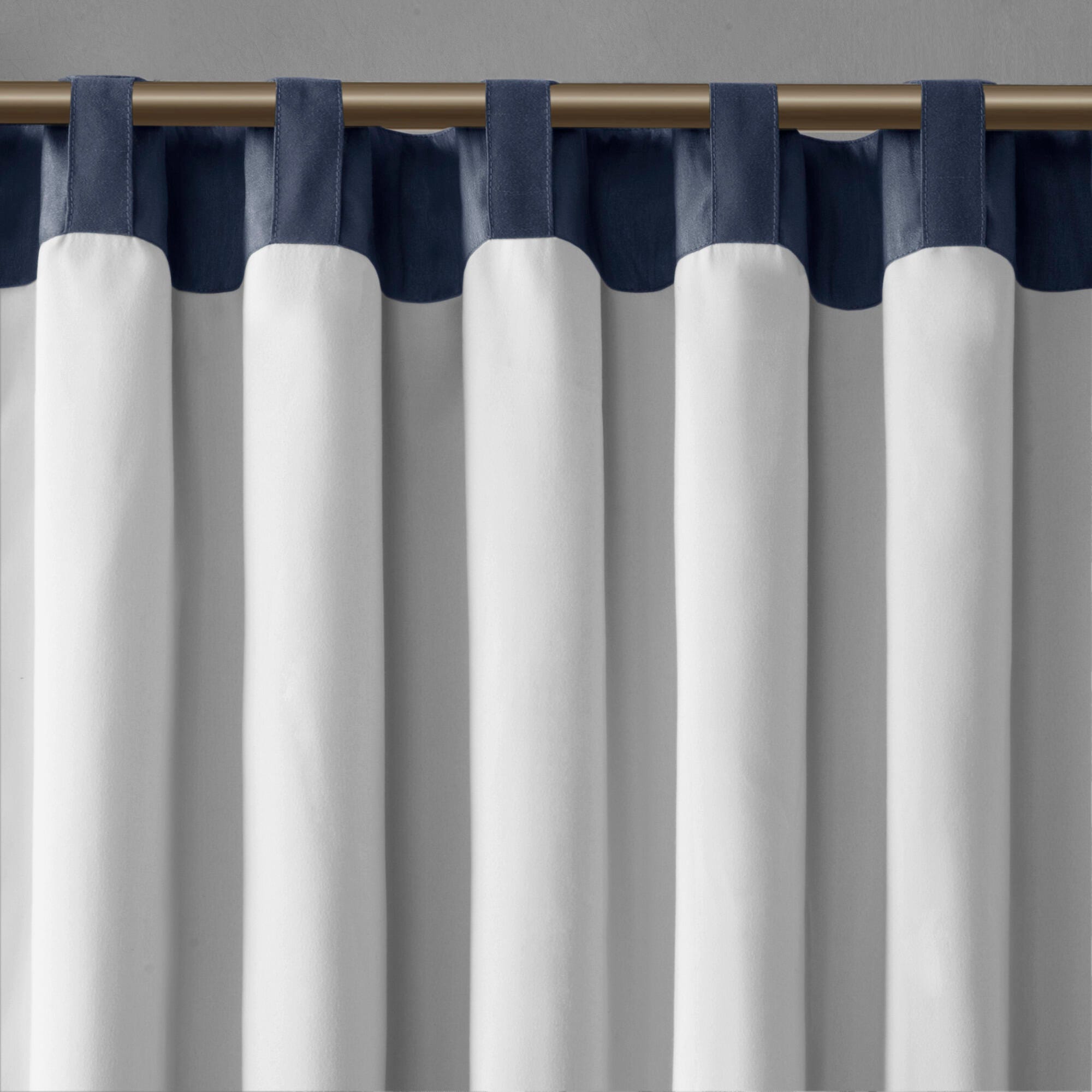 Madison Park Aden Andora Window Curtain, Navy, large
