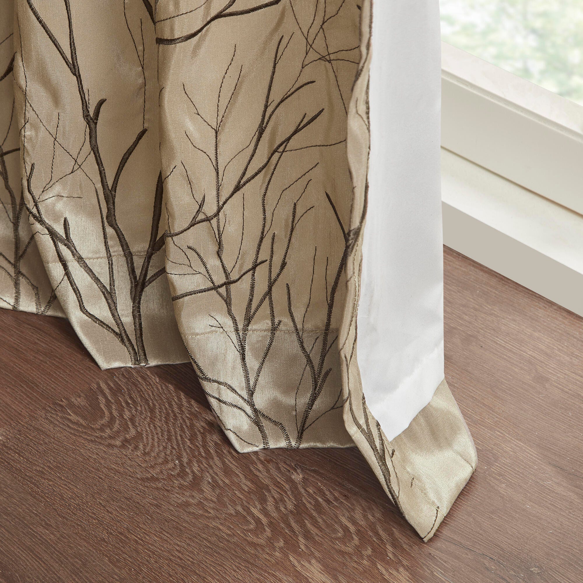 Madison Park Aden Andora Window Curtain, Tan, large