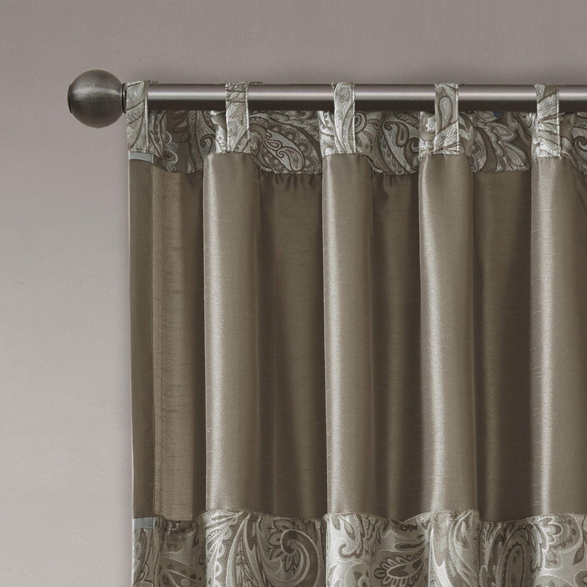 Madison Park Valerie Aubrey Jacquard Window Curtain Pair, Blue, large