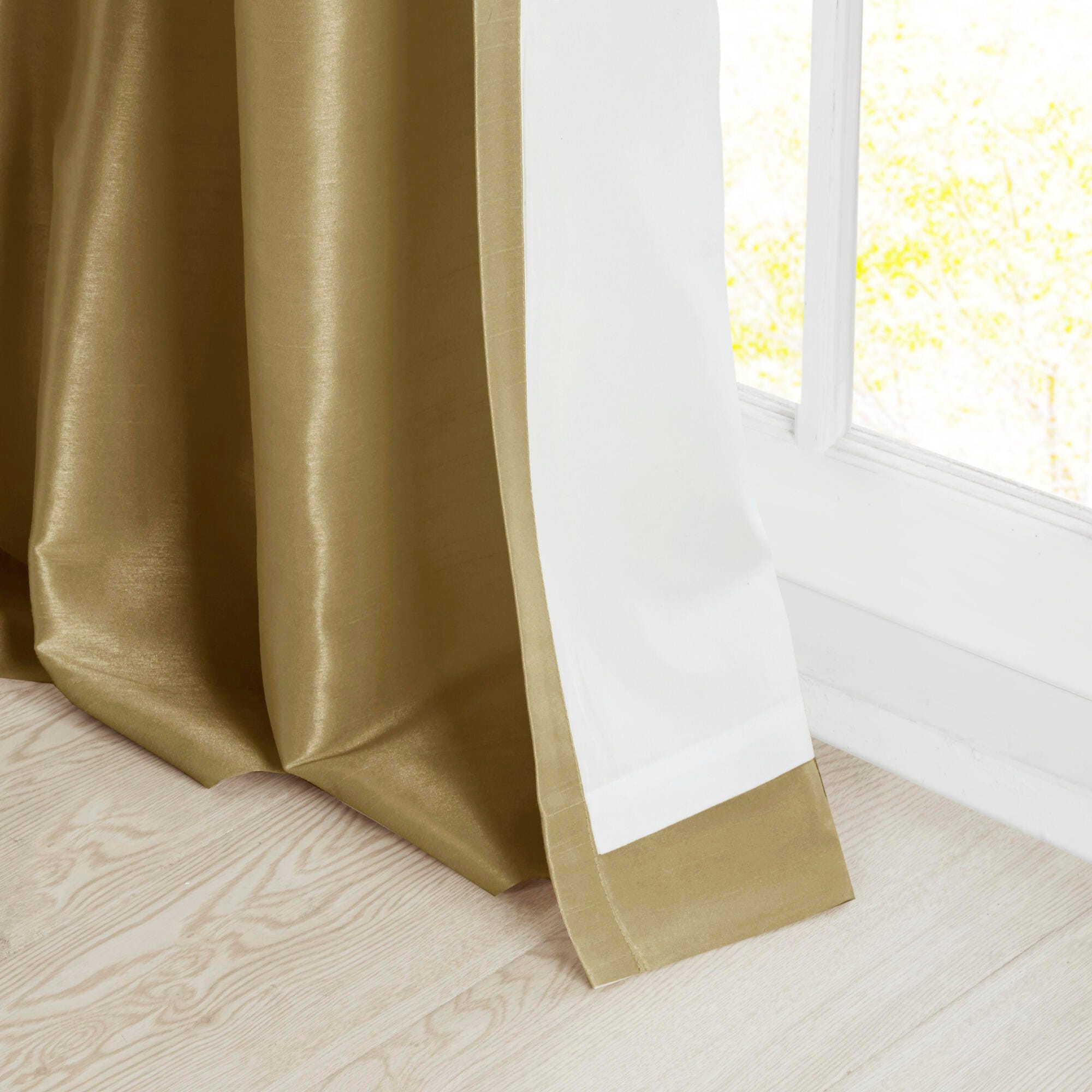 Madison Park Lillian Emilia Twist Tab Lined Window Curtain, Bronze, large