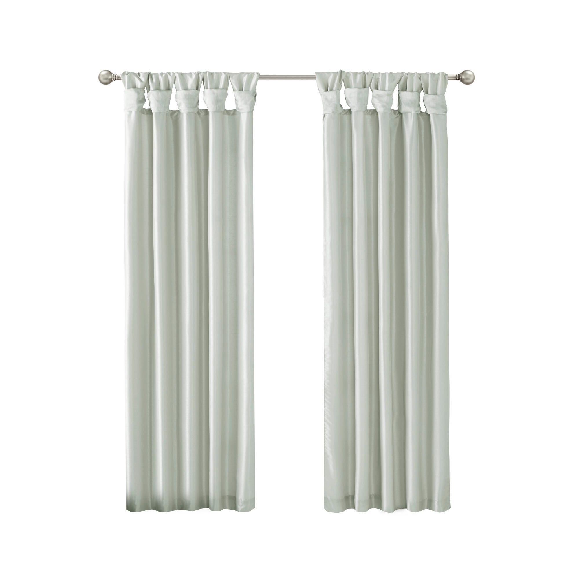 Madison Park Lillian Emilia Twist Tab Lined Window Curtain, Dusty Aqua, large