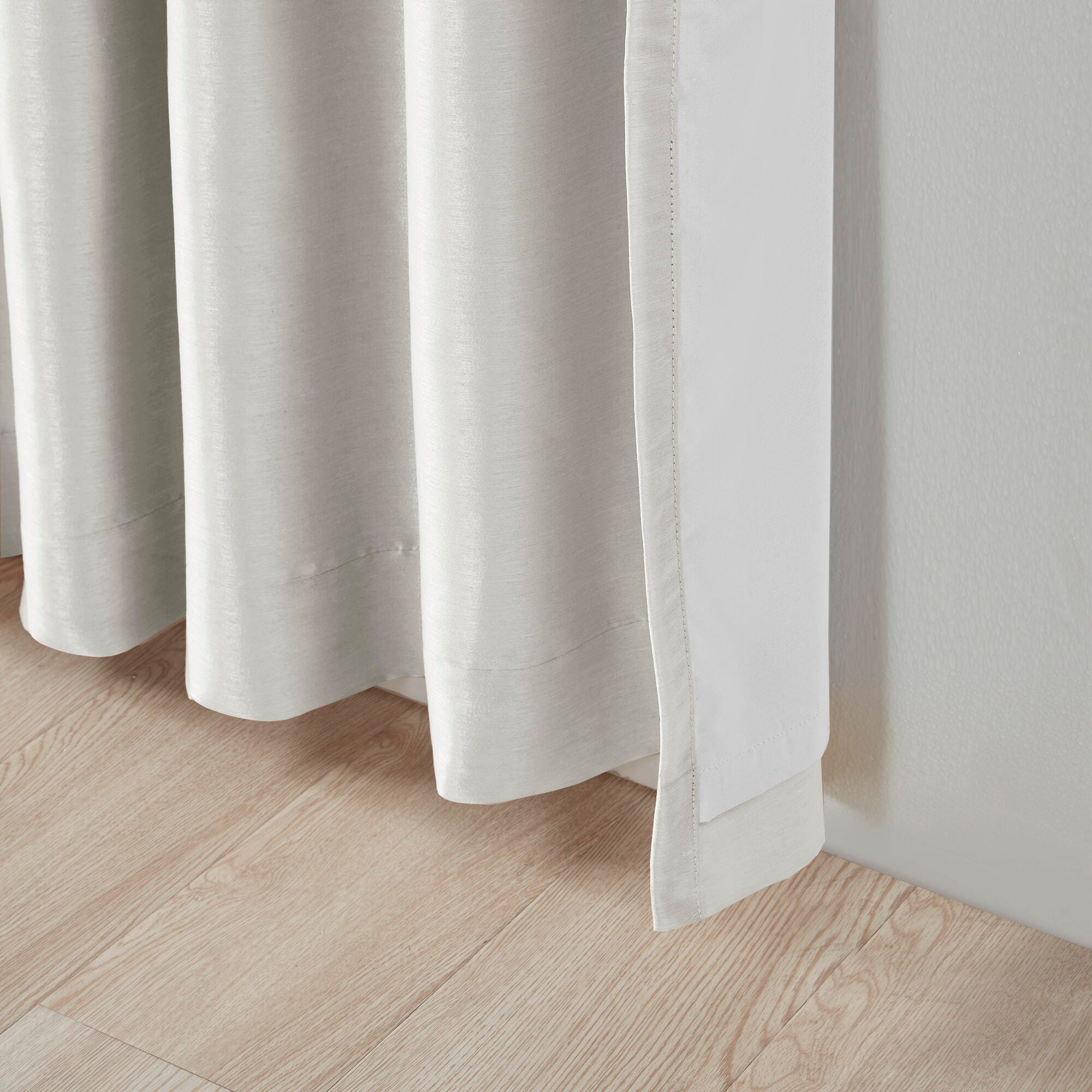 Madison Park Lillian Emilia Twist Tab Total Blackout Window Curtain, White, large