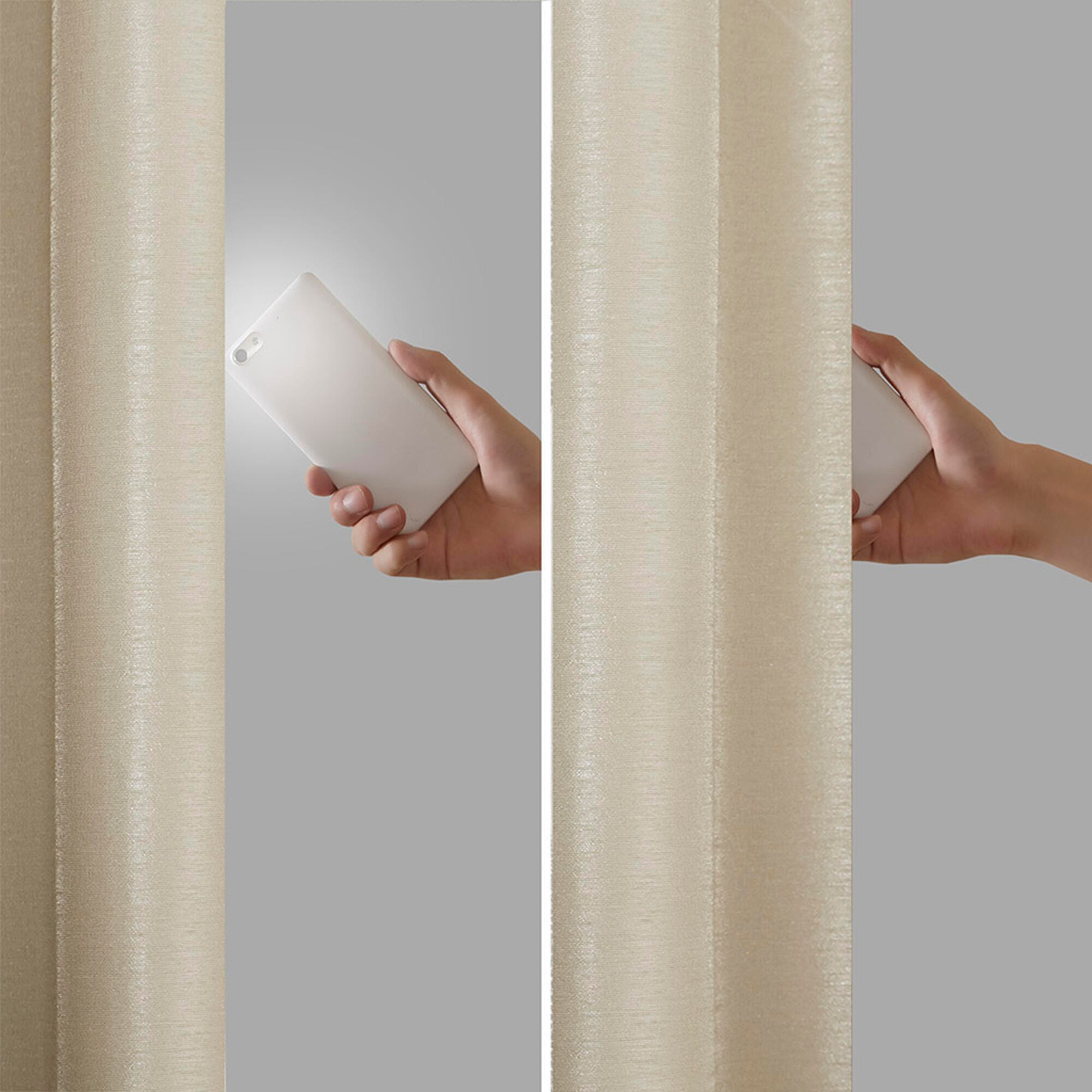 Madison Park Lillian Emilia Twist Tab Total Blackout Window Curtain, Champagne, large