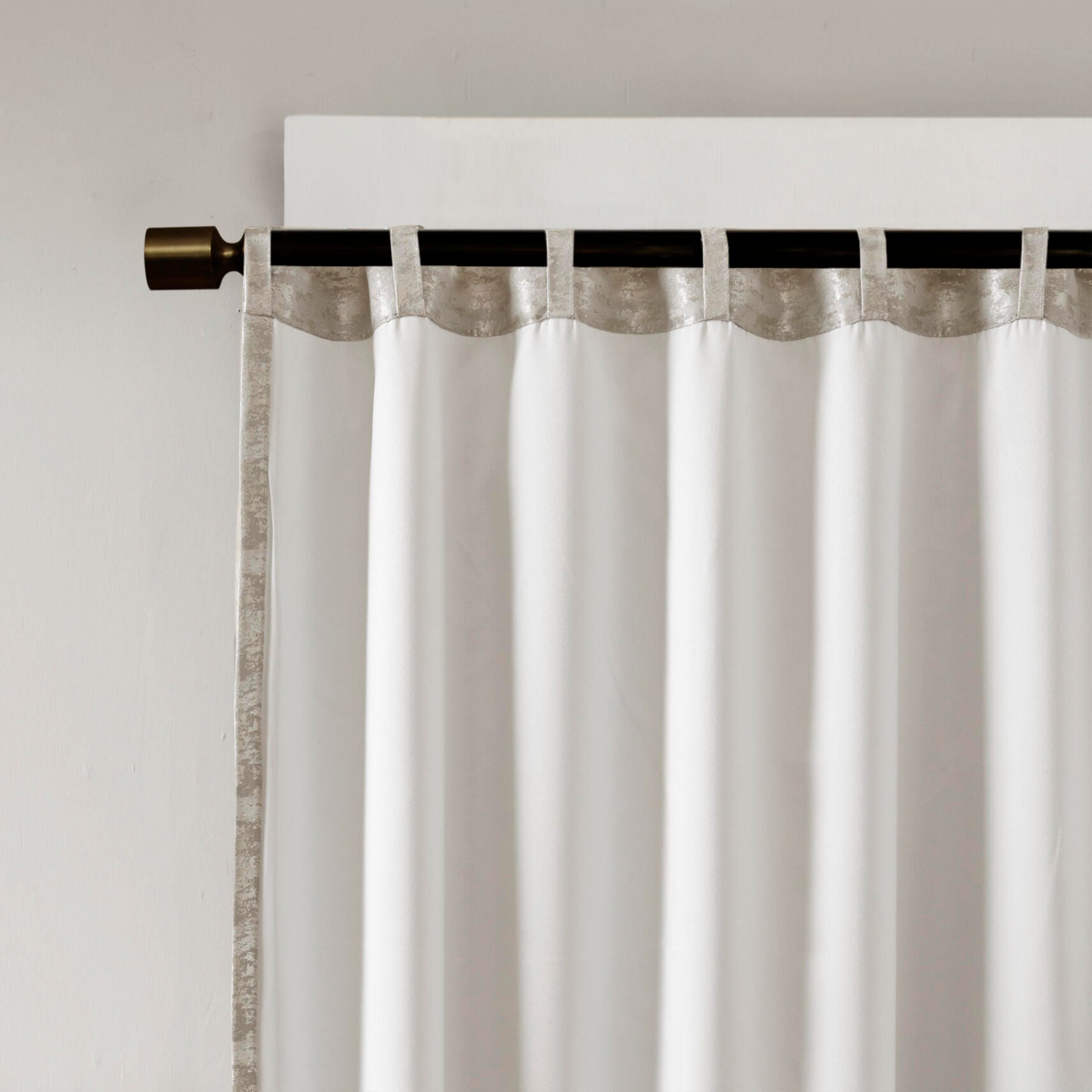 SunSmart Cassius Marble Jacquard Total Blackout Curtain Panel, Gray/Silver, large