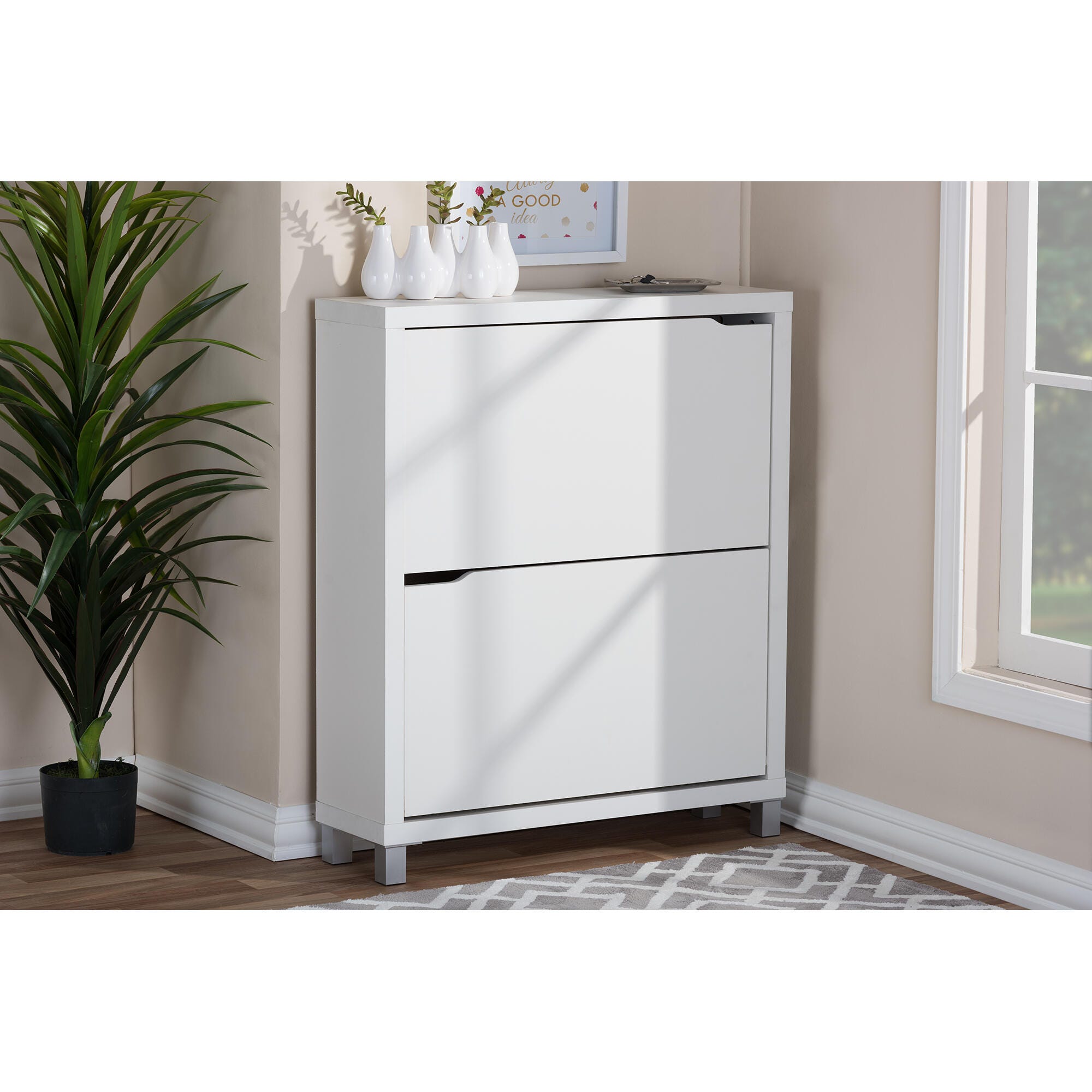 Baxton Studio Simms Modern Shoe Cabinet, , large