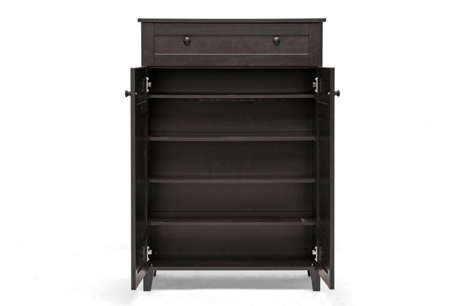 Baxton Studio Glidden Tall Modern Shoe Cabinet, , large