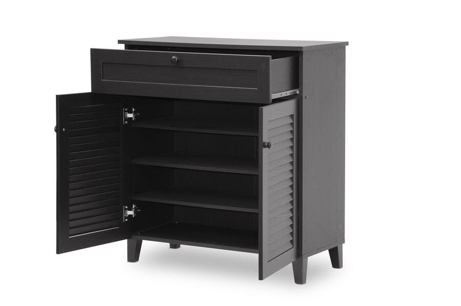 Baxton Studio Calvin Shoe Storage Cabinet, , large