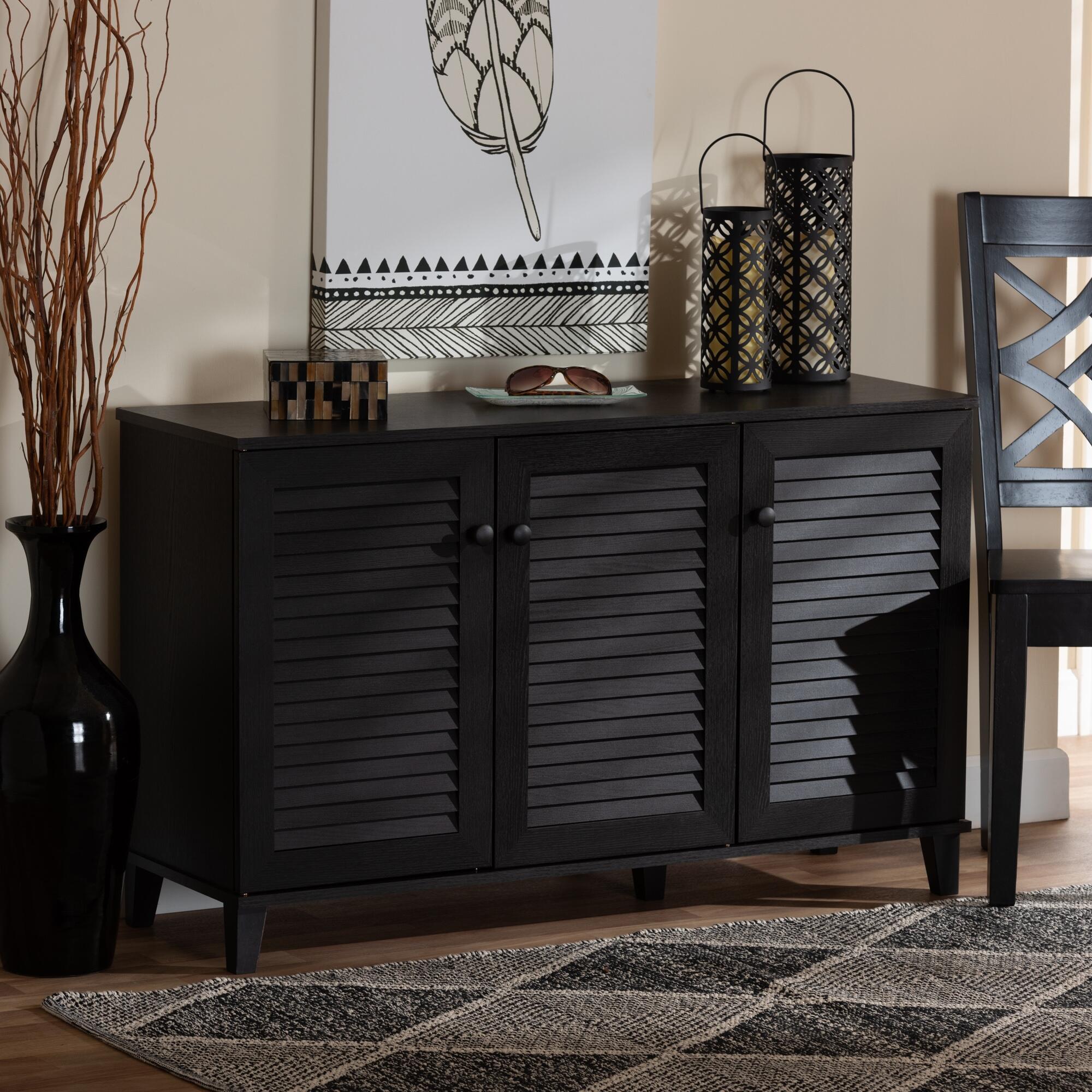 Baxton Studio Warren Shoe-Storage Cabinet - Thumbnail 2