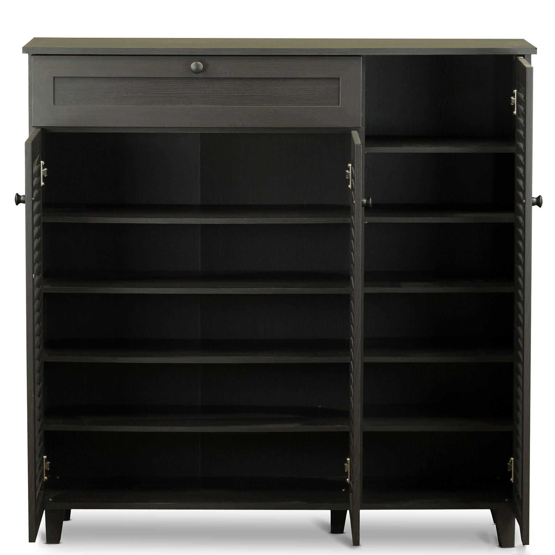 Baxton Studio Pocillo Pocillo Wood Shoe Storage Cabinet, , large