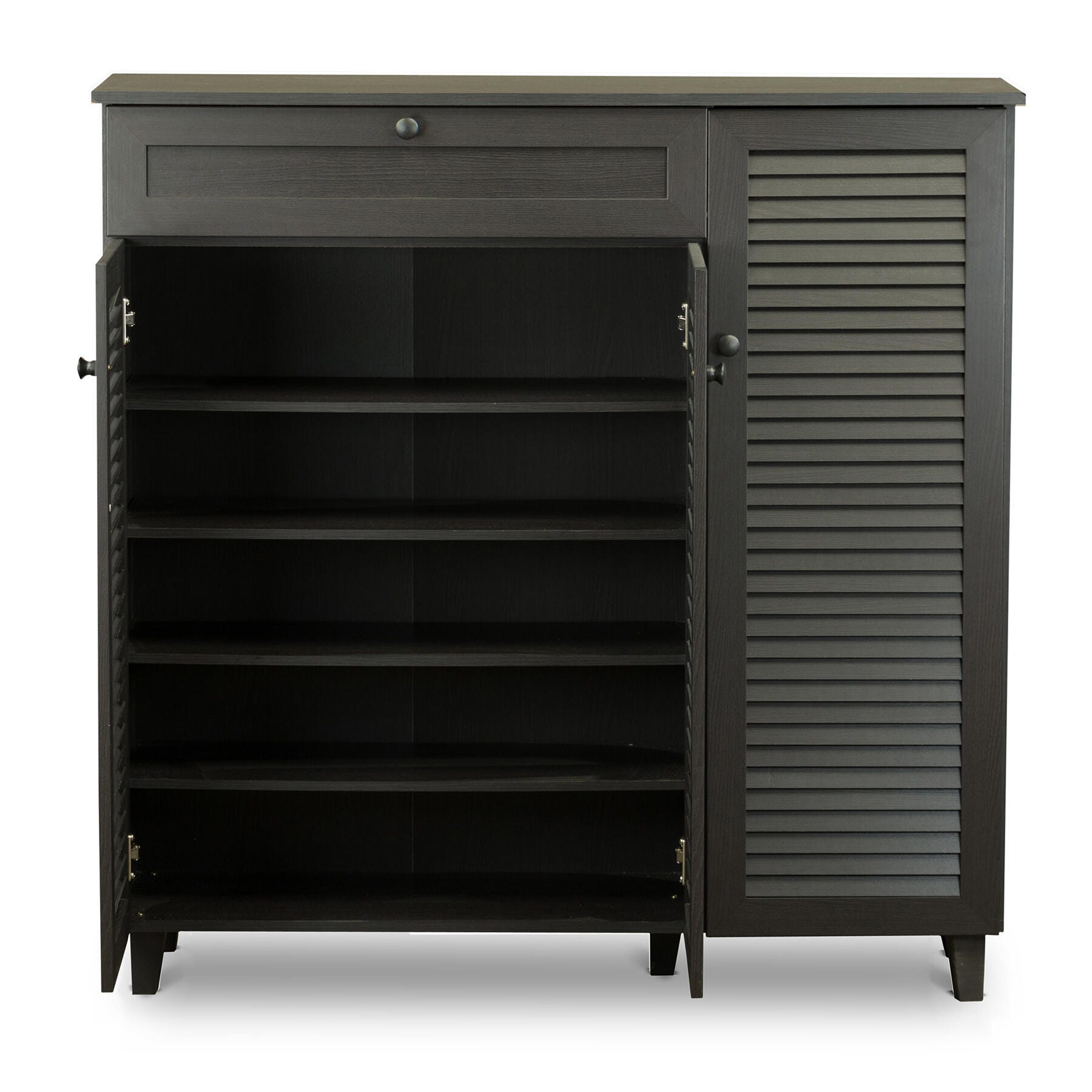 Baxton Studio Pocillo Pocillo Wood Shoe Storage Cabinet, , large