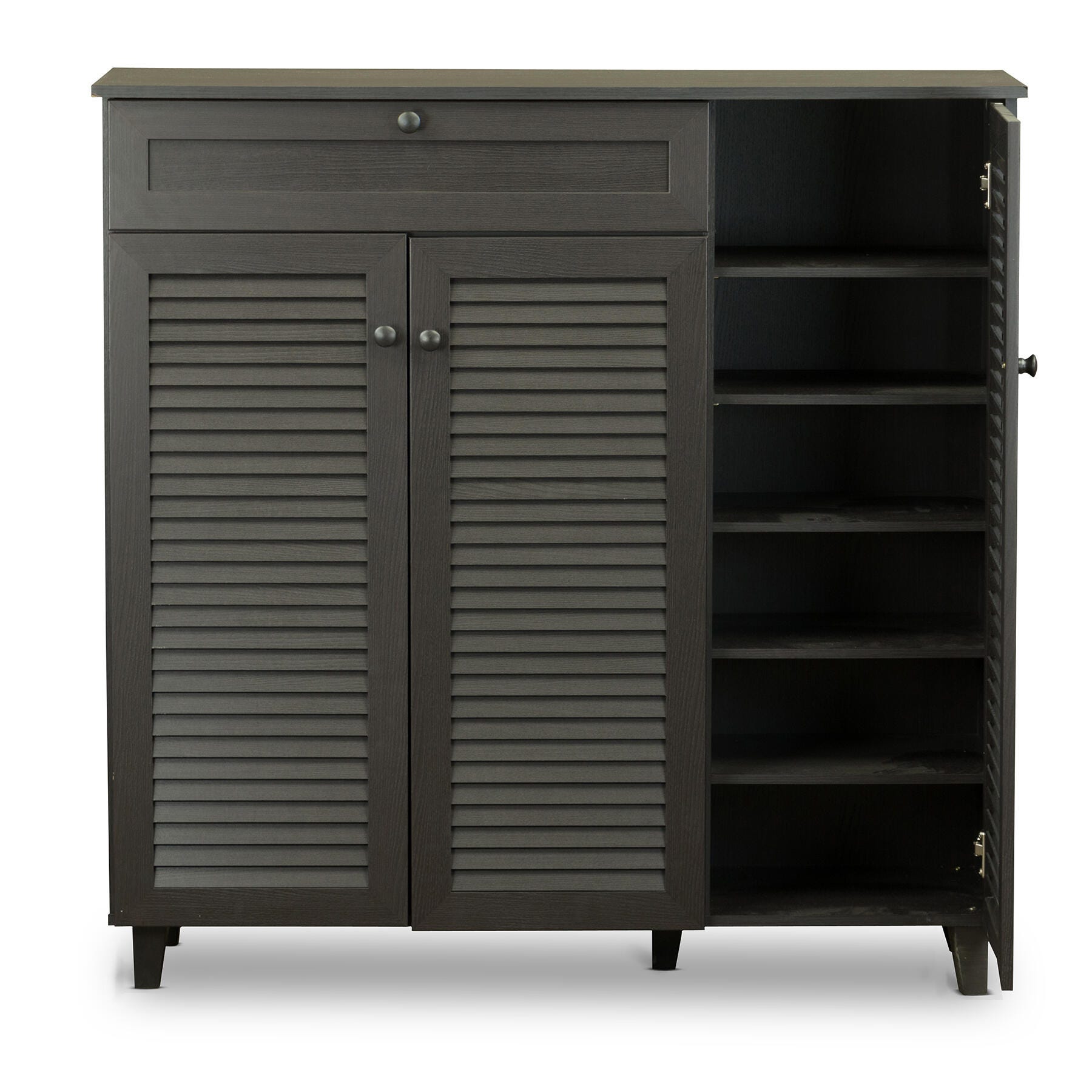 Baxton Studio Pocillo Pocillo Wood Shoe Storage Cabinet, , large