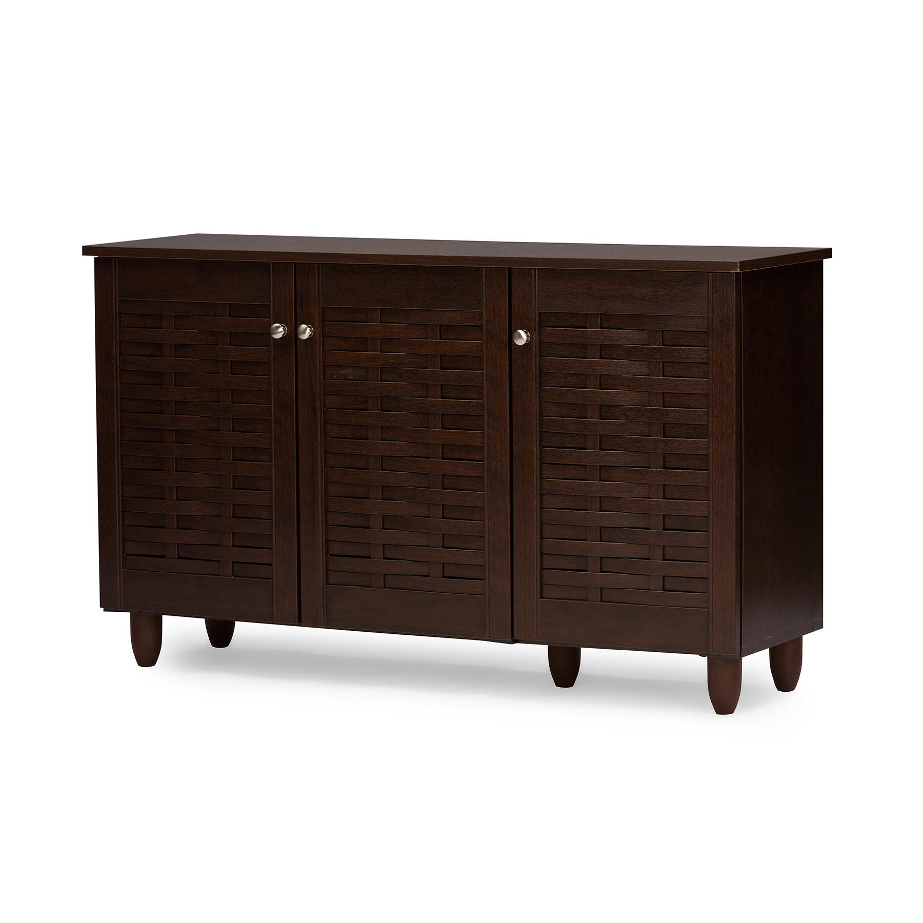 Baxton Studio Winda 3-Door Shoe Storage Cabinet | Ashley