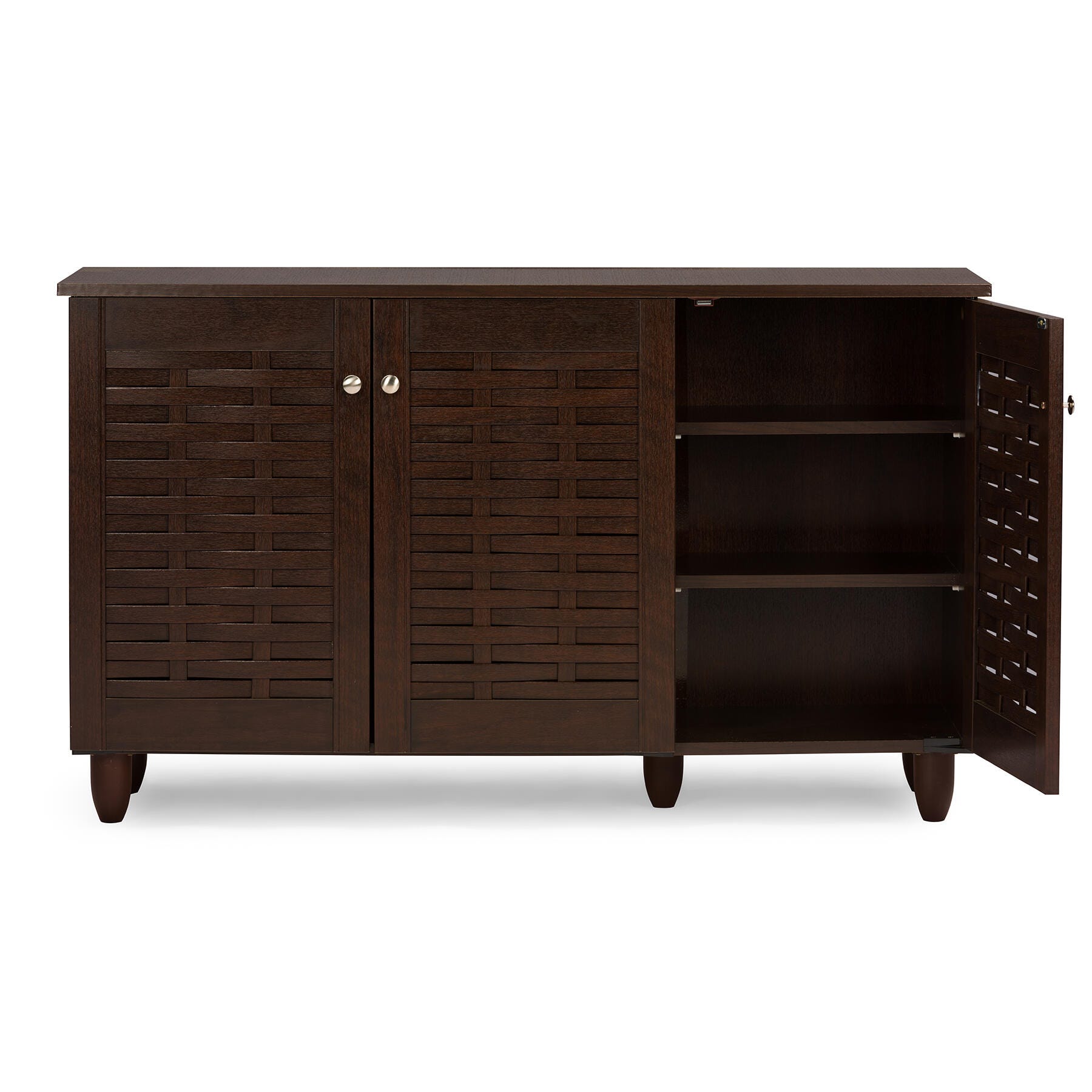 Baxton Studio Winda 3-Door Shoe Storage Cabinet | Ashley