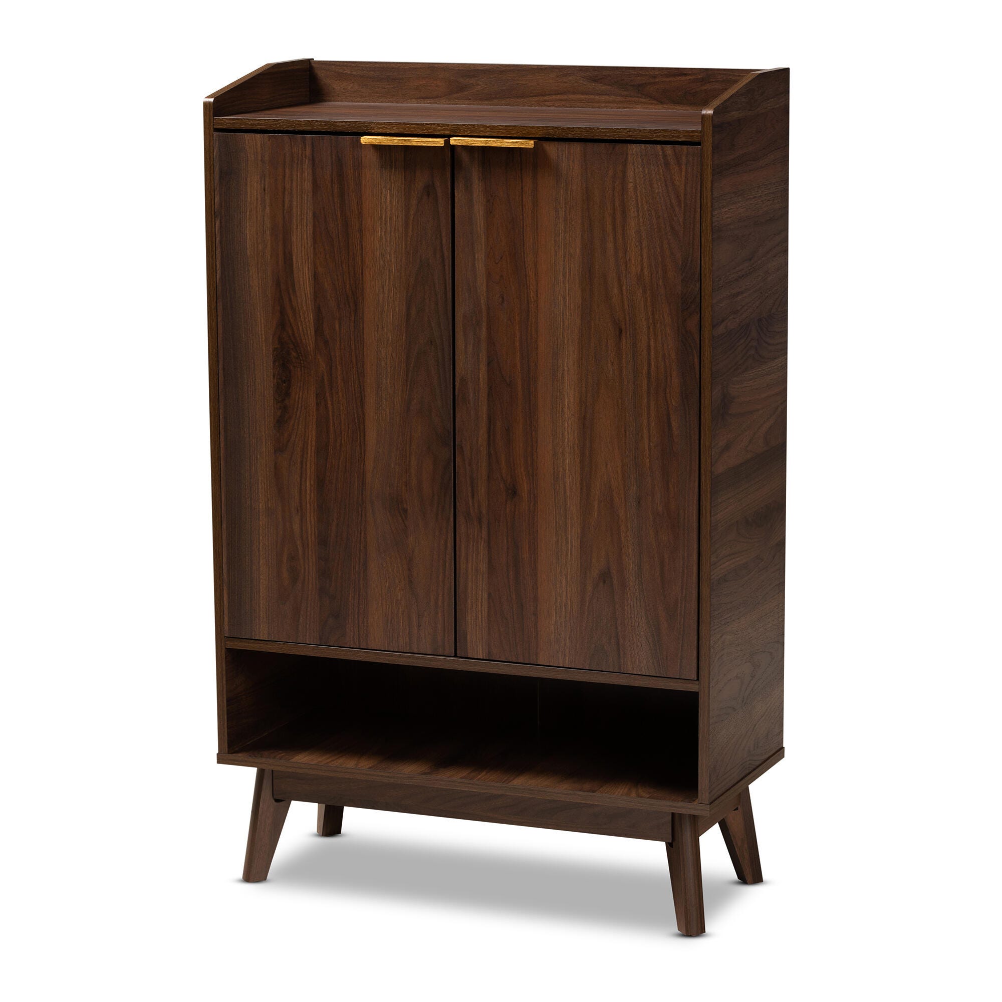 バスライトイヤー　(ウォルナット) 2脚 Baxton Studio Lena 5-Shelf Shoe Cabinet | Ashley