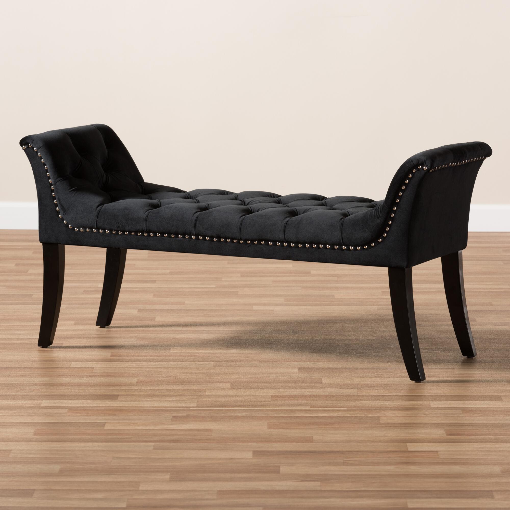 Baxton Studio Chandelle Upholstered Bench, , large