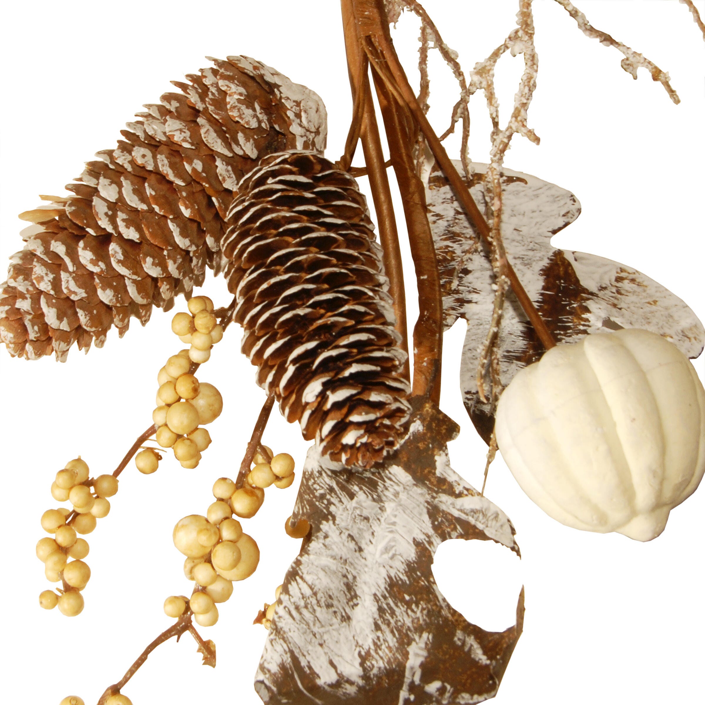 National Tree Company 72" White Pumpkin Garland, , large