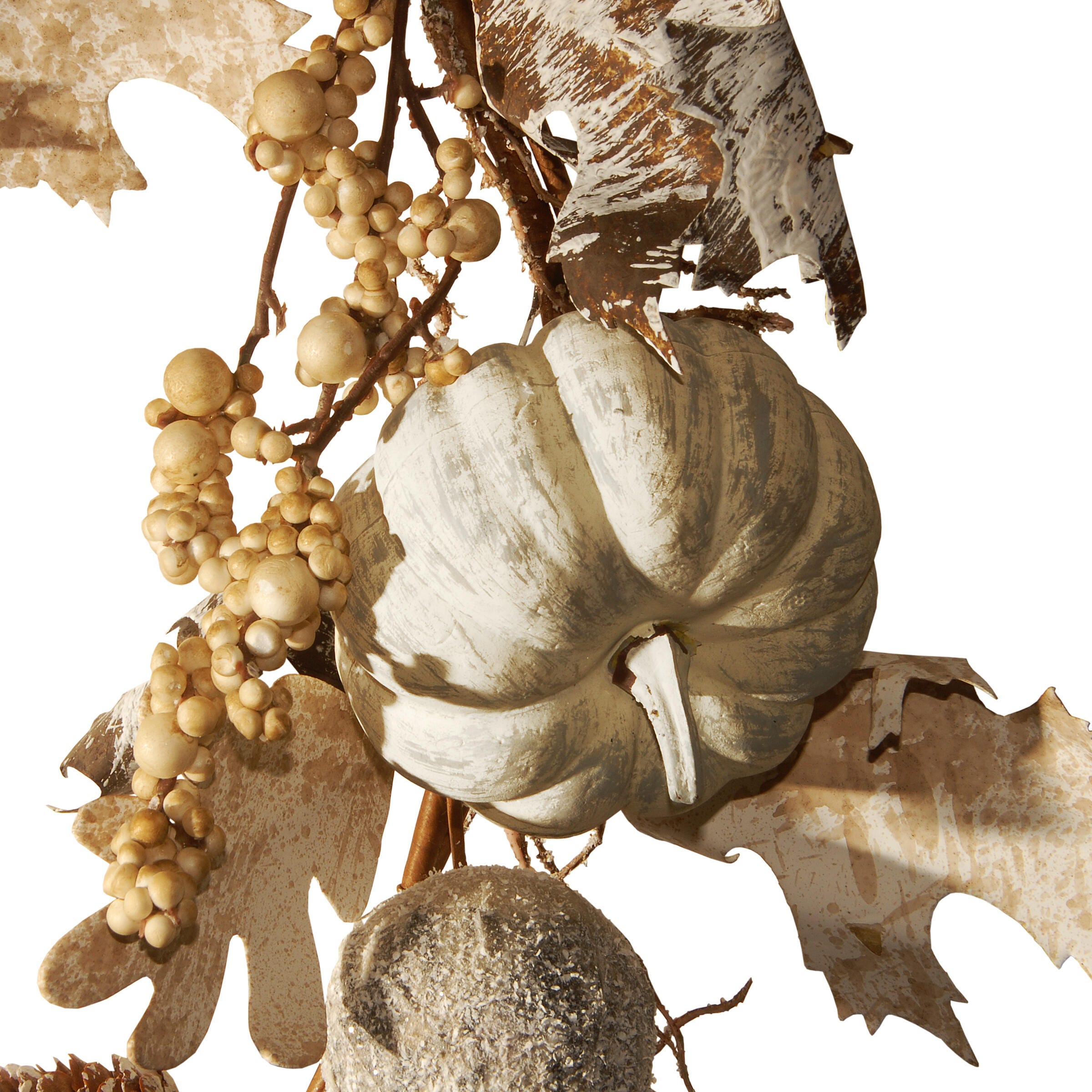 National Tree Company 72" White Pumpkin Garland, , large