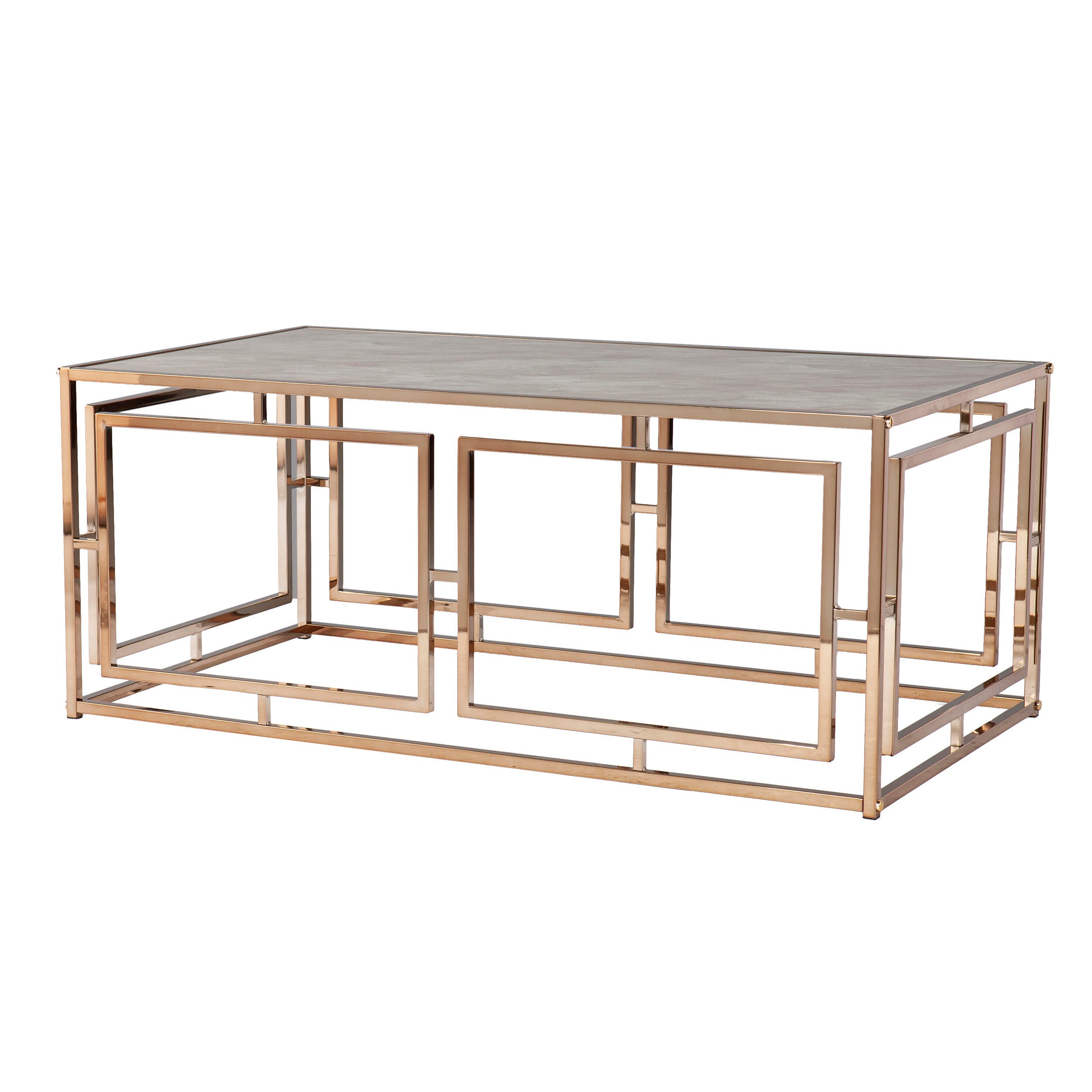 Southern Enterprises Chucksville Faux Marble Cocktail Table, , large