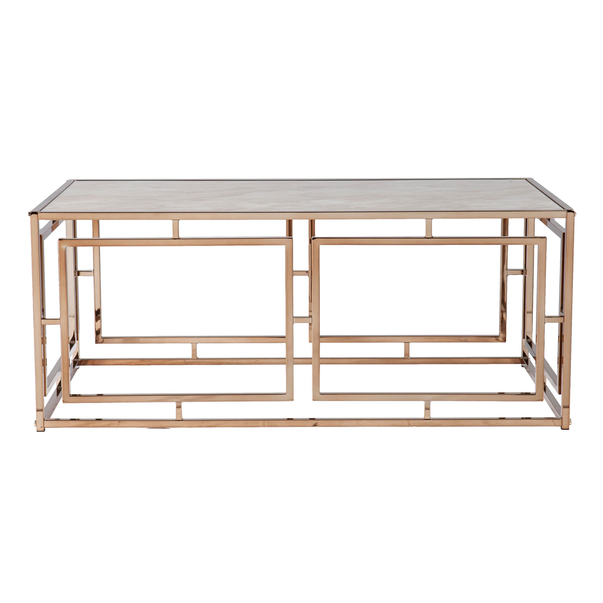 Southern Enterprises Chucksville Faux Marble Cocktail Table, , large