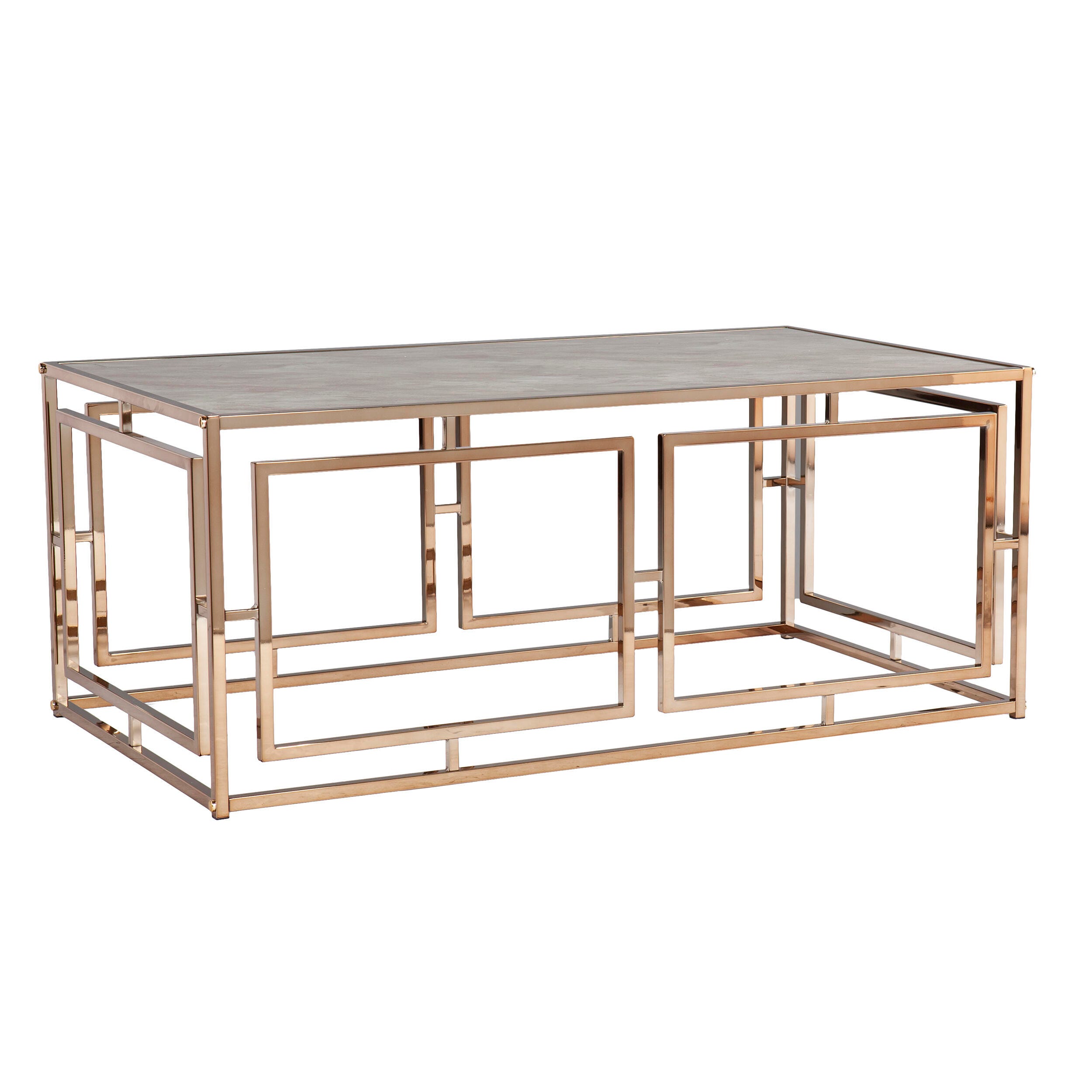 Southern Enterprises Chucksville Faux Marble Cocktail Table, , large
