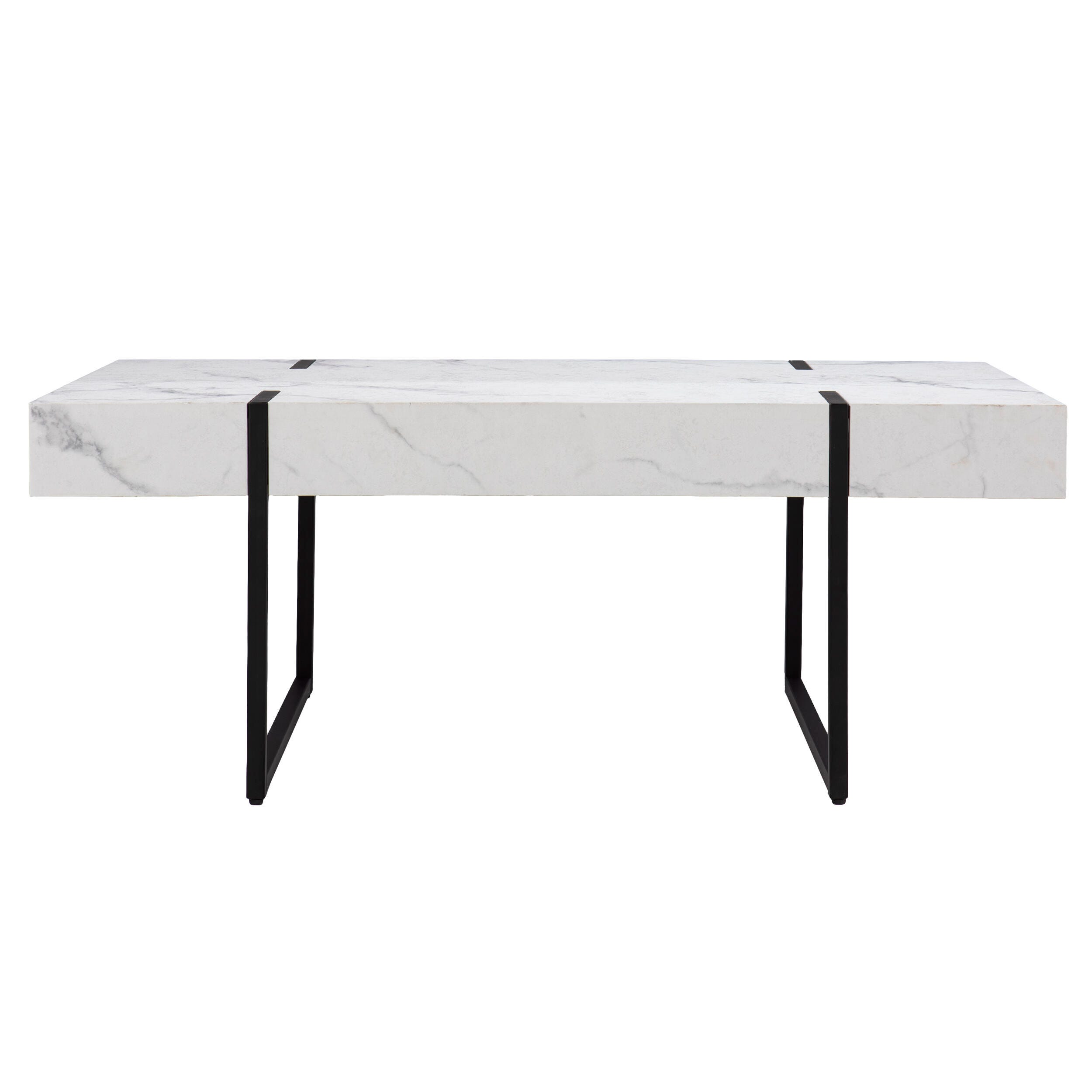 Southern Enterprises Kalyu Modern Faux Marble Cocktail Table, , large