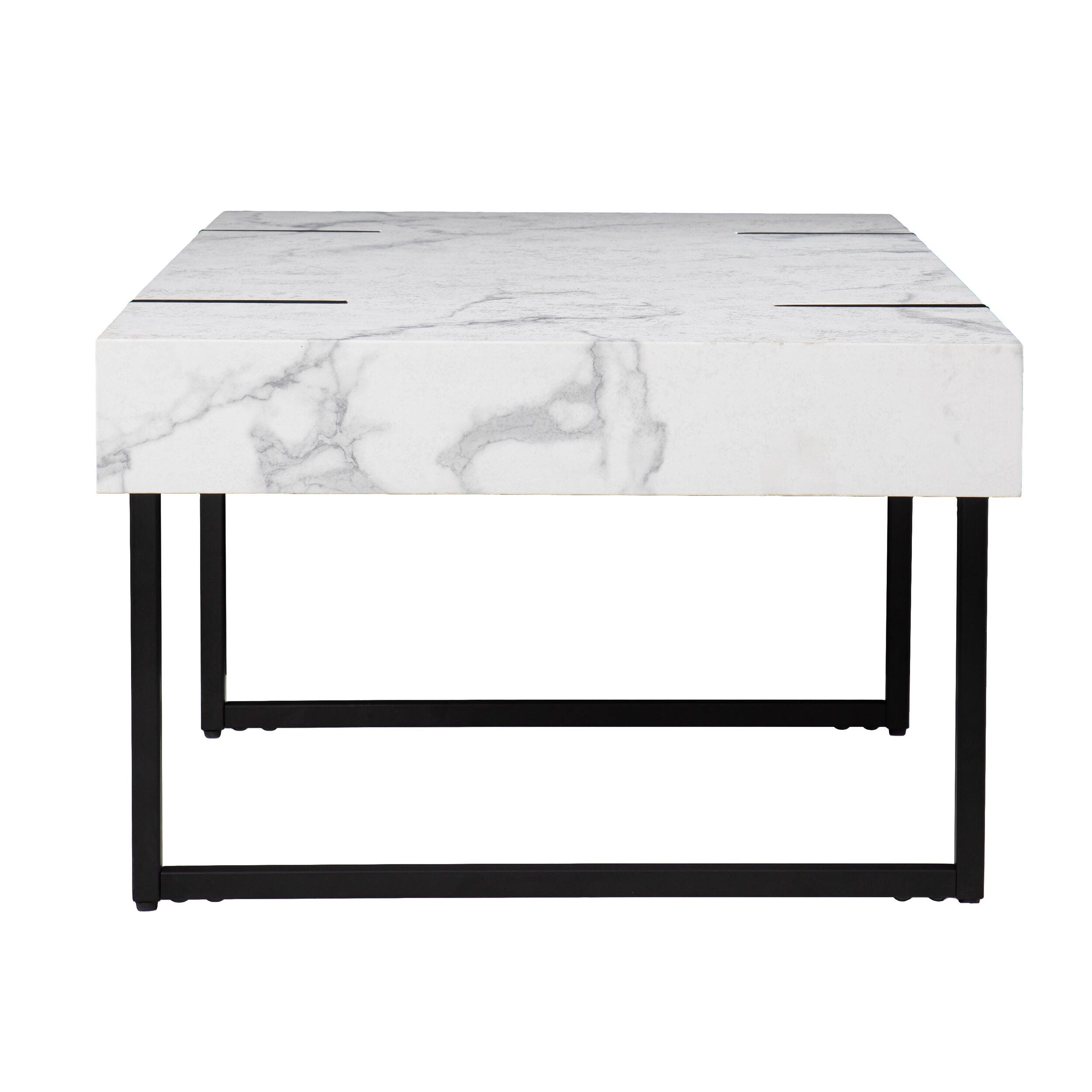 Southern Enterprises Kalyu Modern Faux Marble Cocktail Table, , large