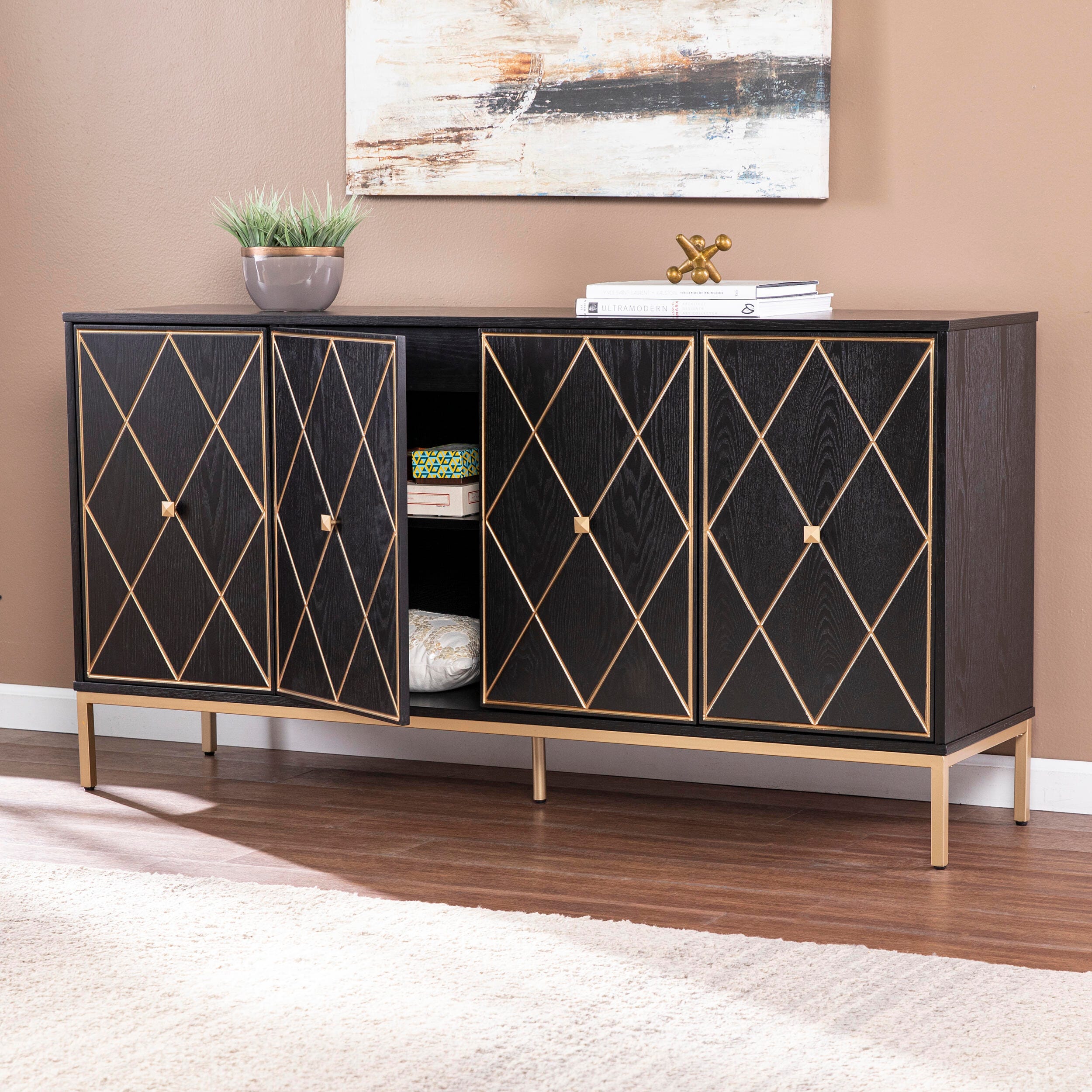 Southern Enterprises Erdan Sideboard Cabinet with Storage, , large