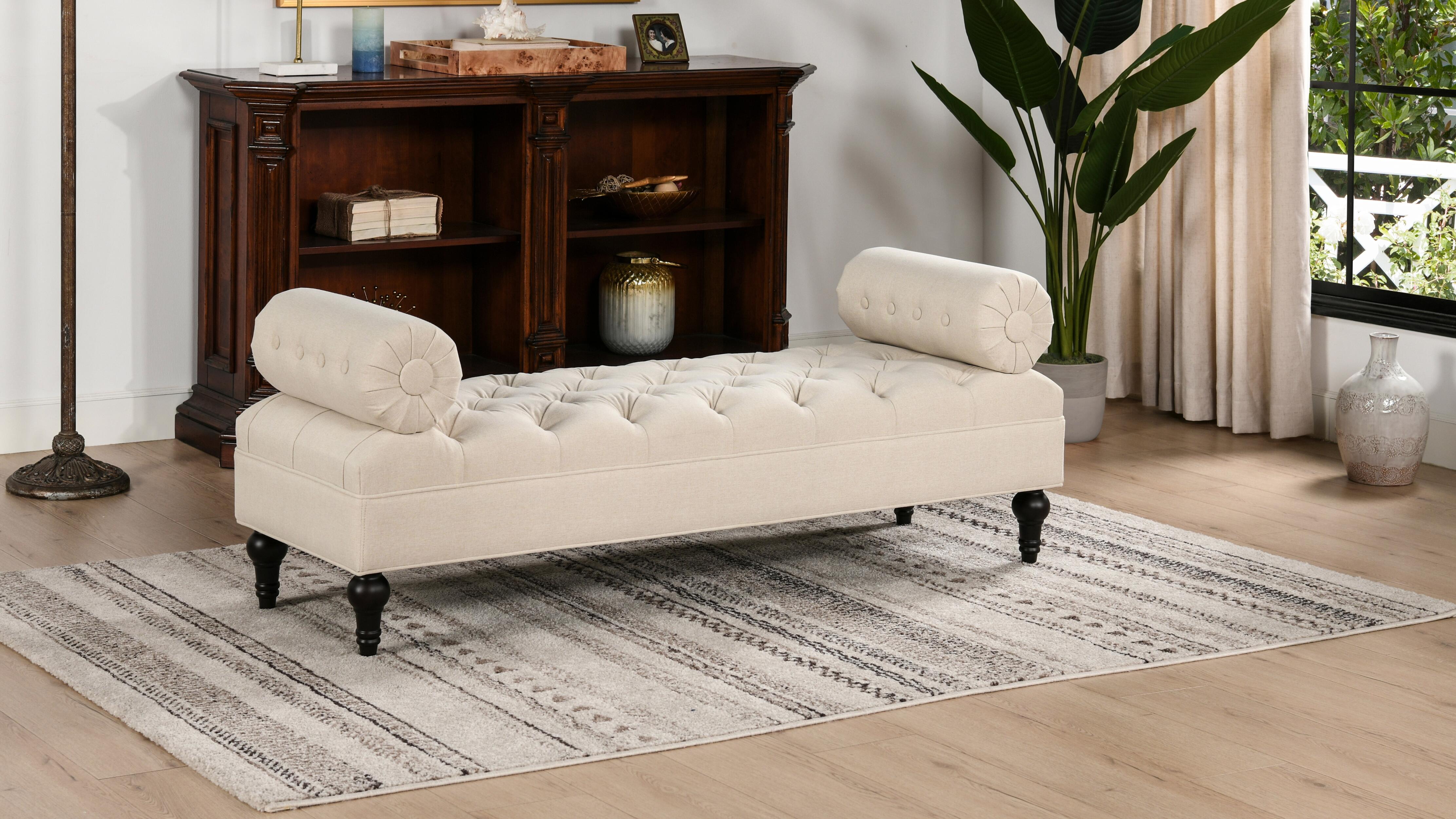 Lewis Lewis Bolster Arm Entryway Bench, , large