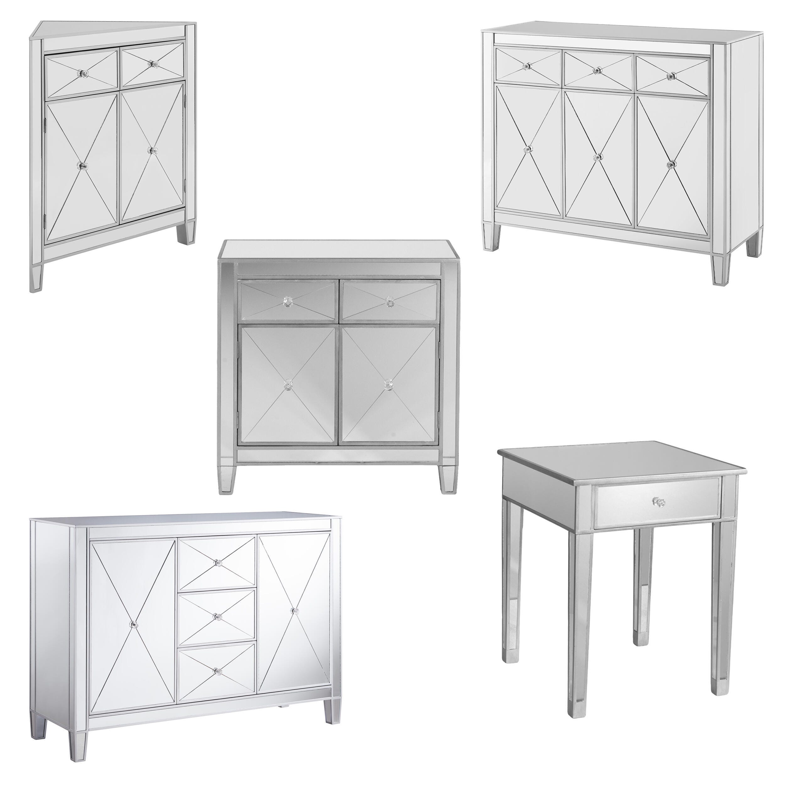 Southern Enterprises Celine Mirrored Cabinet, , large