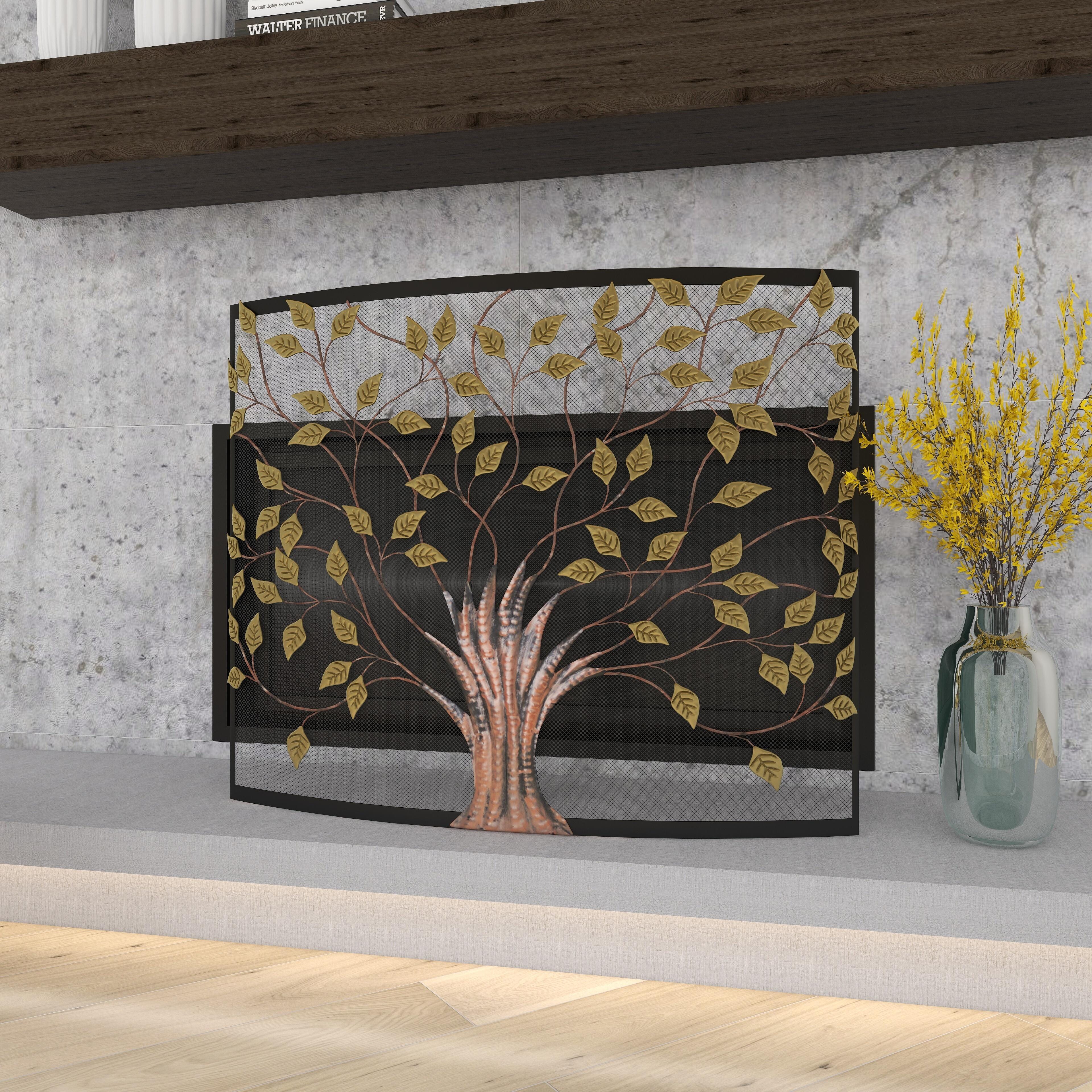 Bayberry Lane Green Metal Fireplace Screen | Ashley