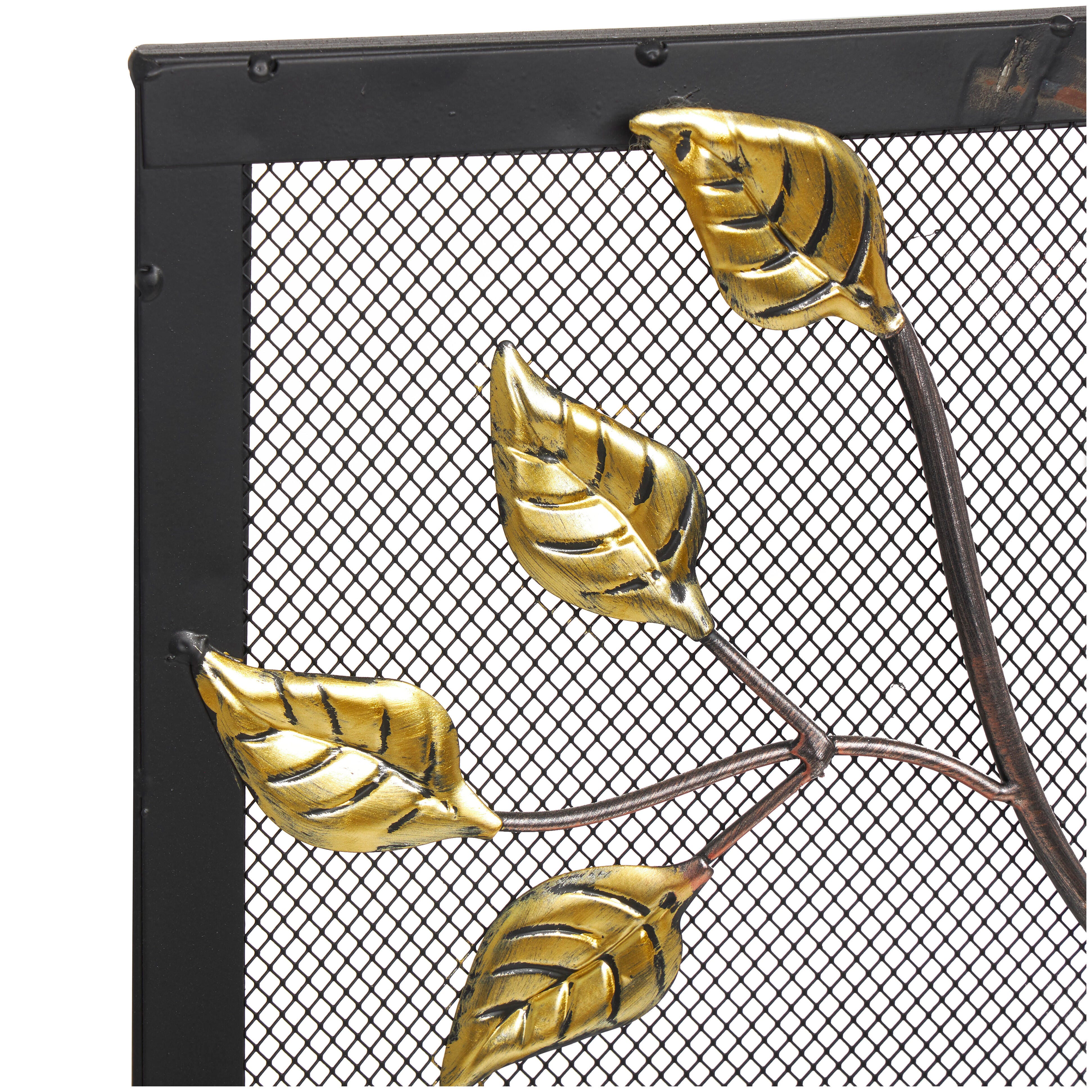 Bayberry Lane Green Metal Fireplace Screen, , large