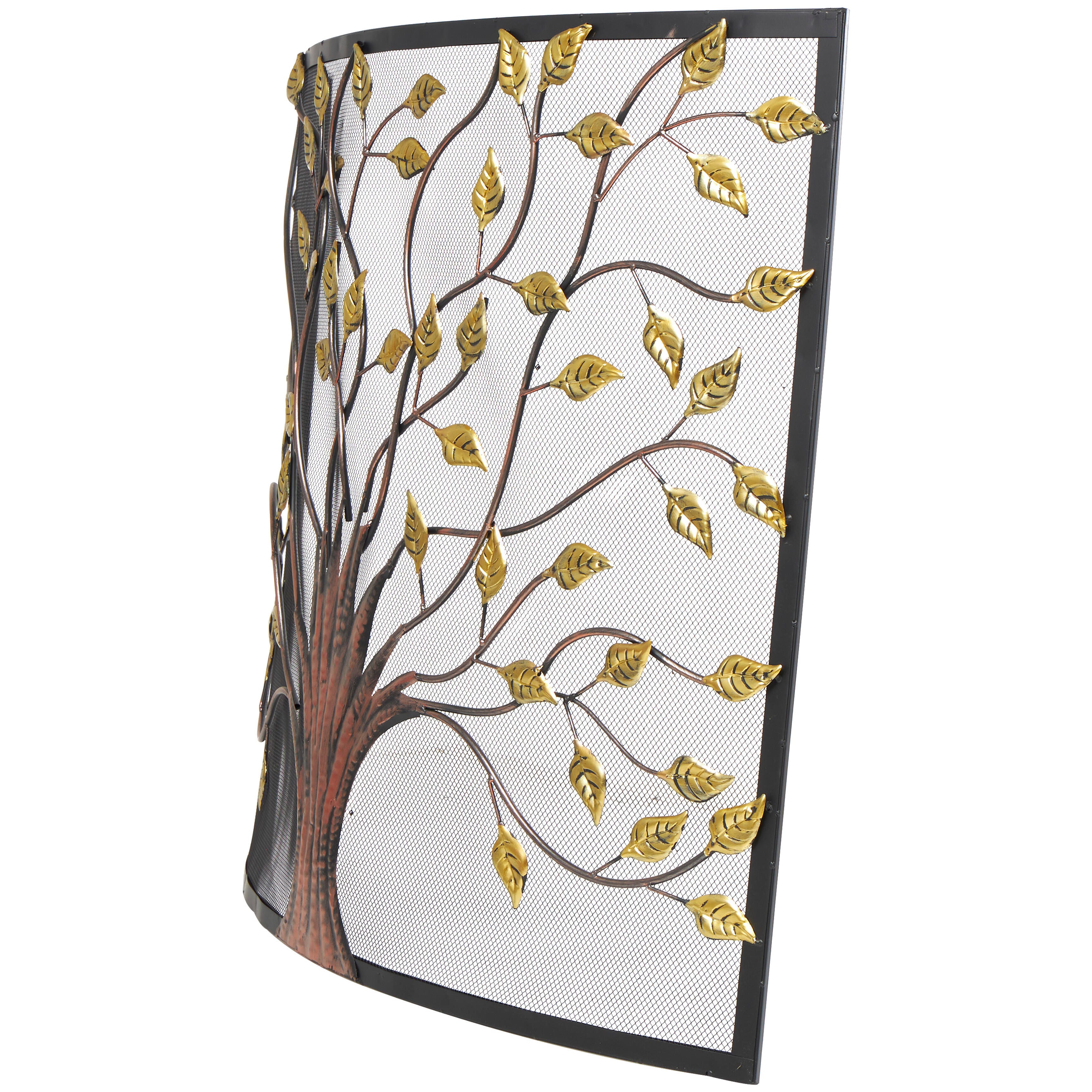 Bayberry Lane Green Metal Fireplace Screen, , large