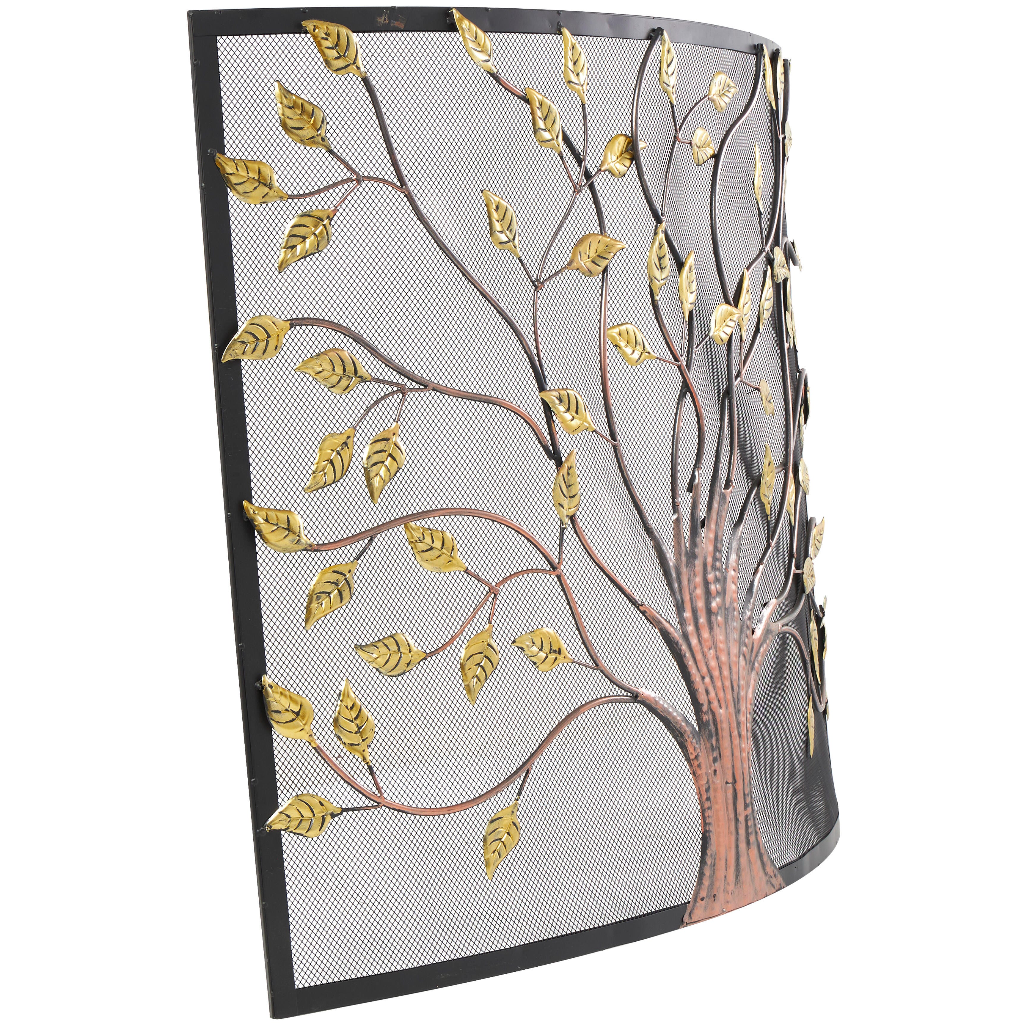 Bayberry Lane Green Metal Fireplace Screen, , large