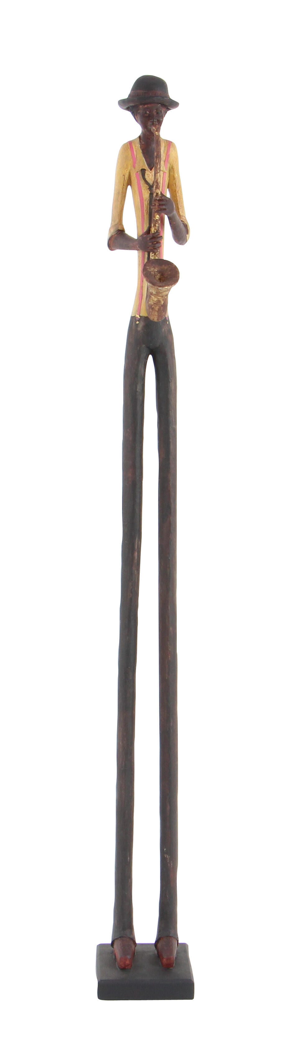 Bayberry Lane Eclectic Jazz Band Musician Sculpture Set, Dark Brown, large