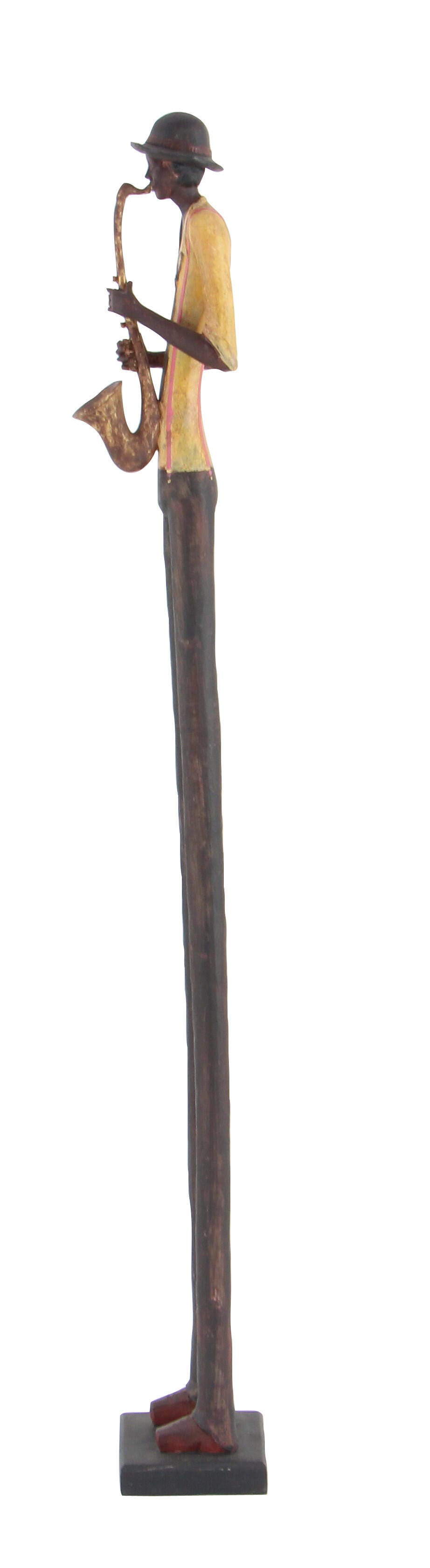 Bayberry Lane Eclectic Jazz Band Musician Sculpture Set, Dark Brown, large
