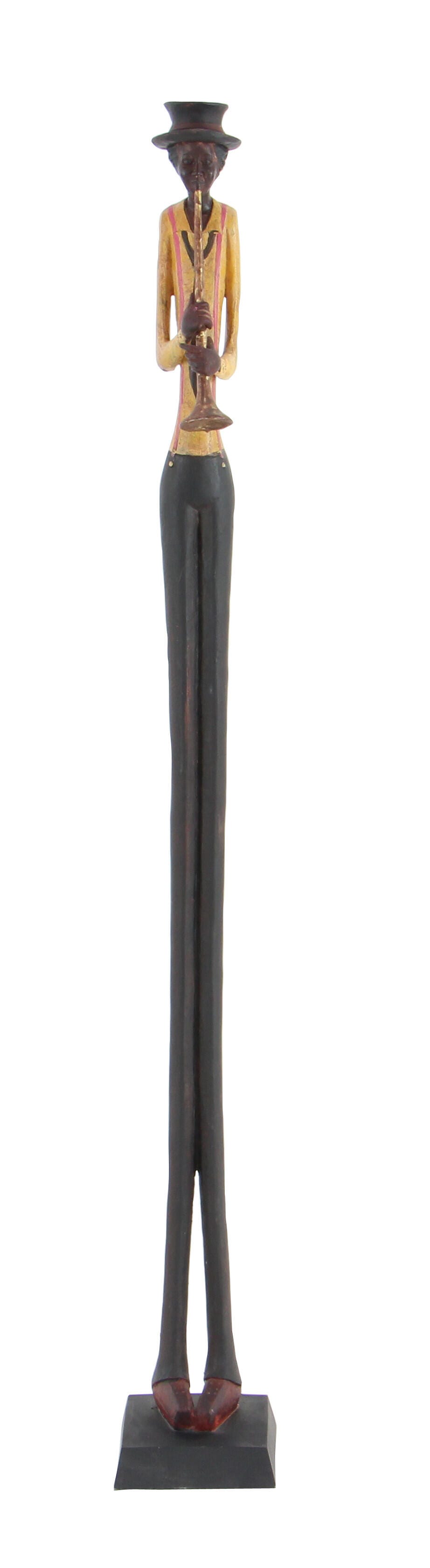 Bayberry Lane Eclectic Jazz Band Musician Sculpture Set, Dark Brown, large