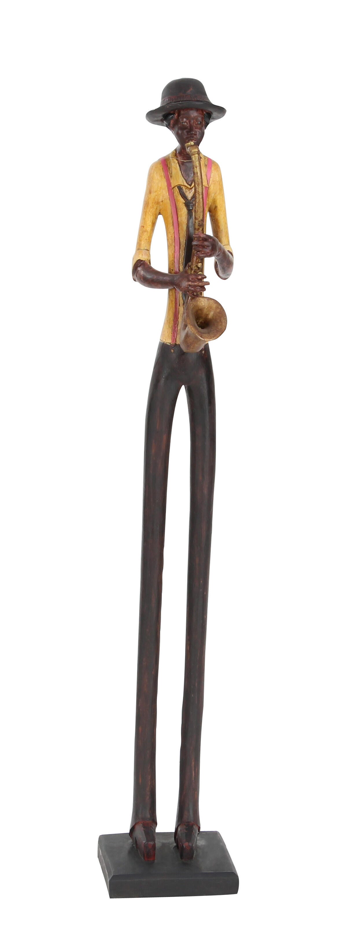 Bayberry Lane Eclectic Jazz Band Musician Sculpture Set, Brown, large