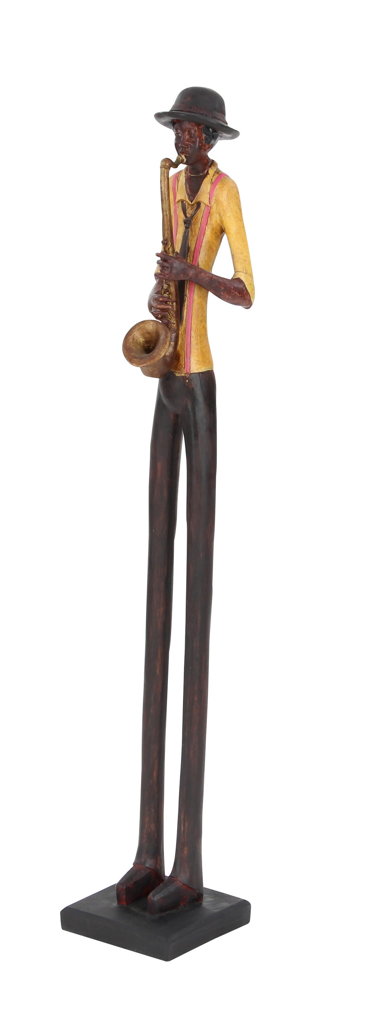 Bayberry Lane Eclectic Jazz Band Musician Sculpture Set, Brown, large