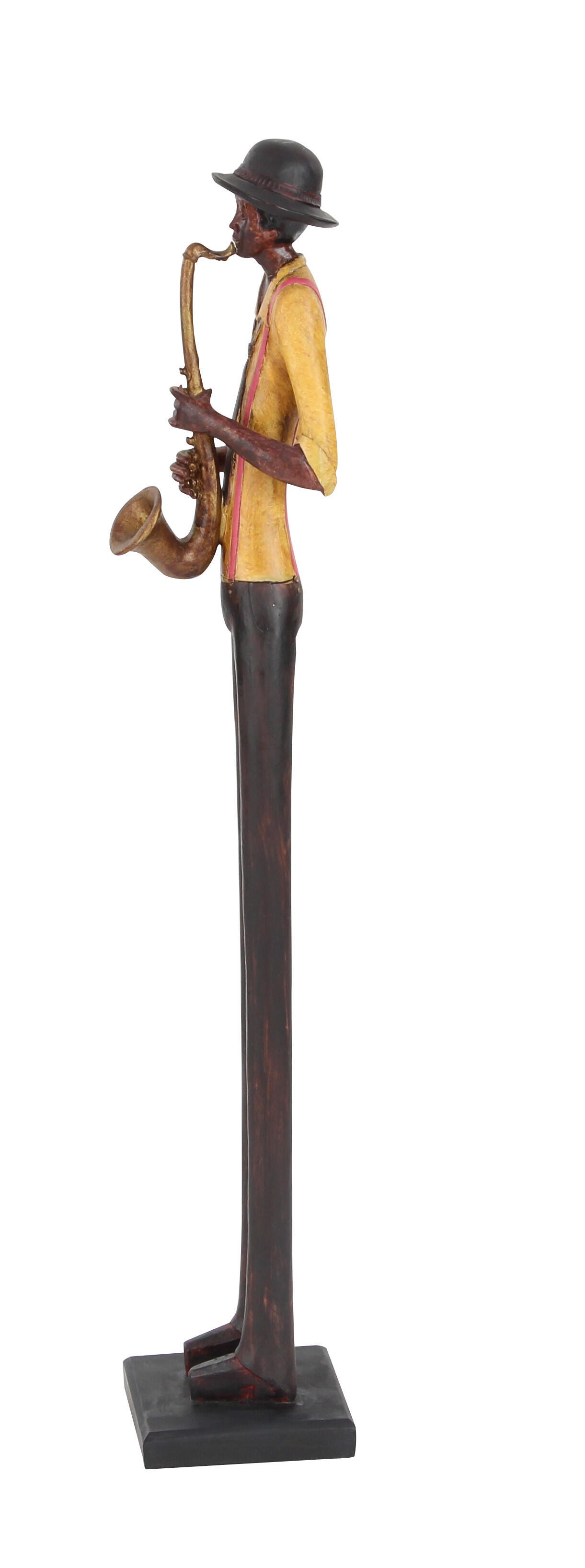 Bayberry Lane Eclectic Jazz Band Musician Sculpture Set, Brown, large