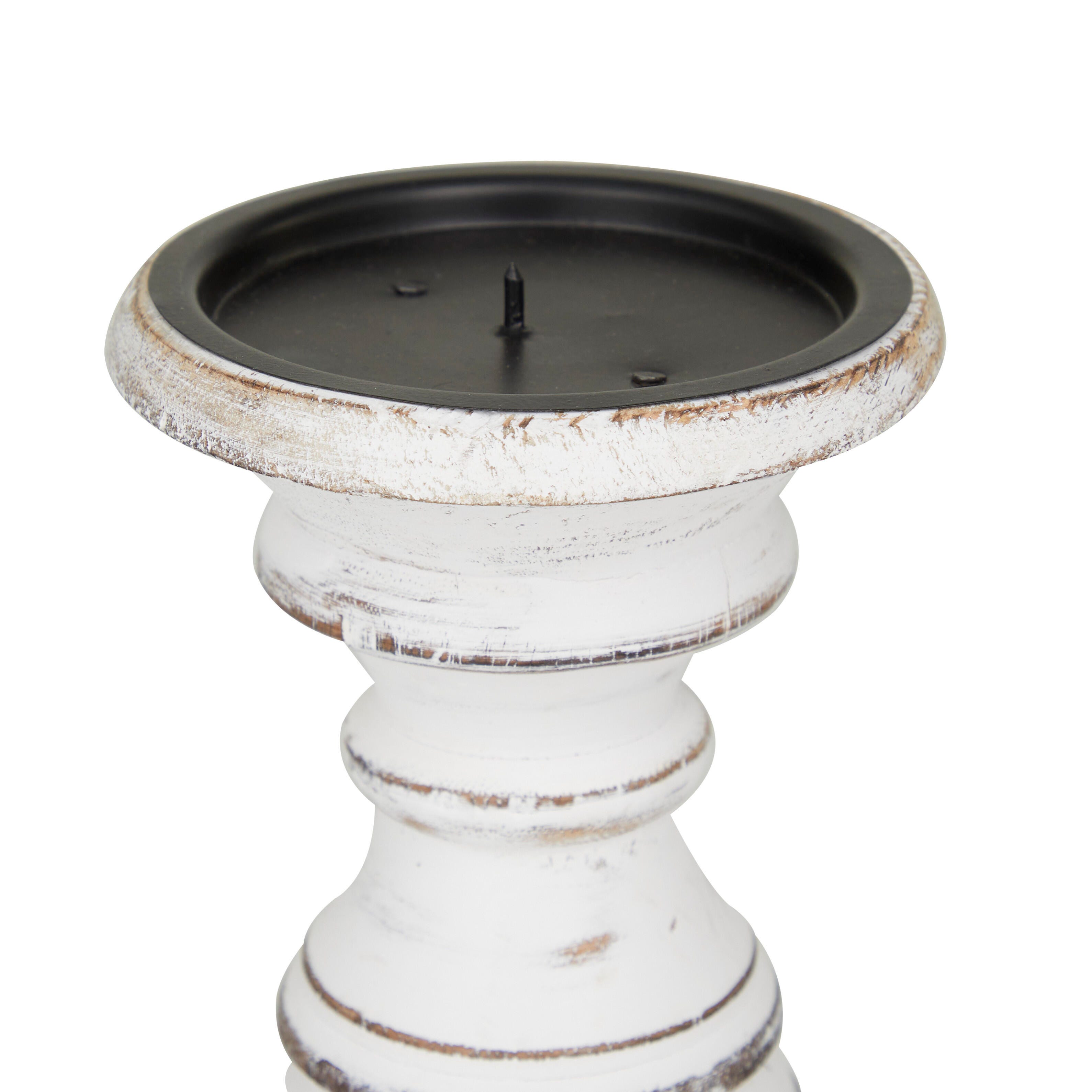 Bayberry Lane Distressed Finish Candle Holder Set, , large