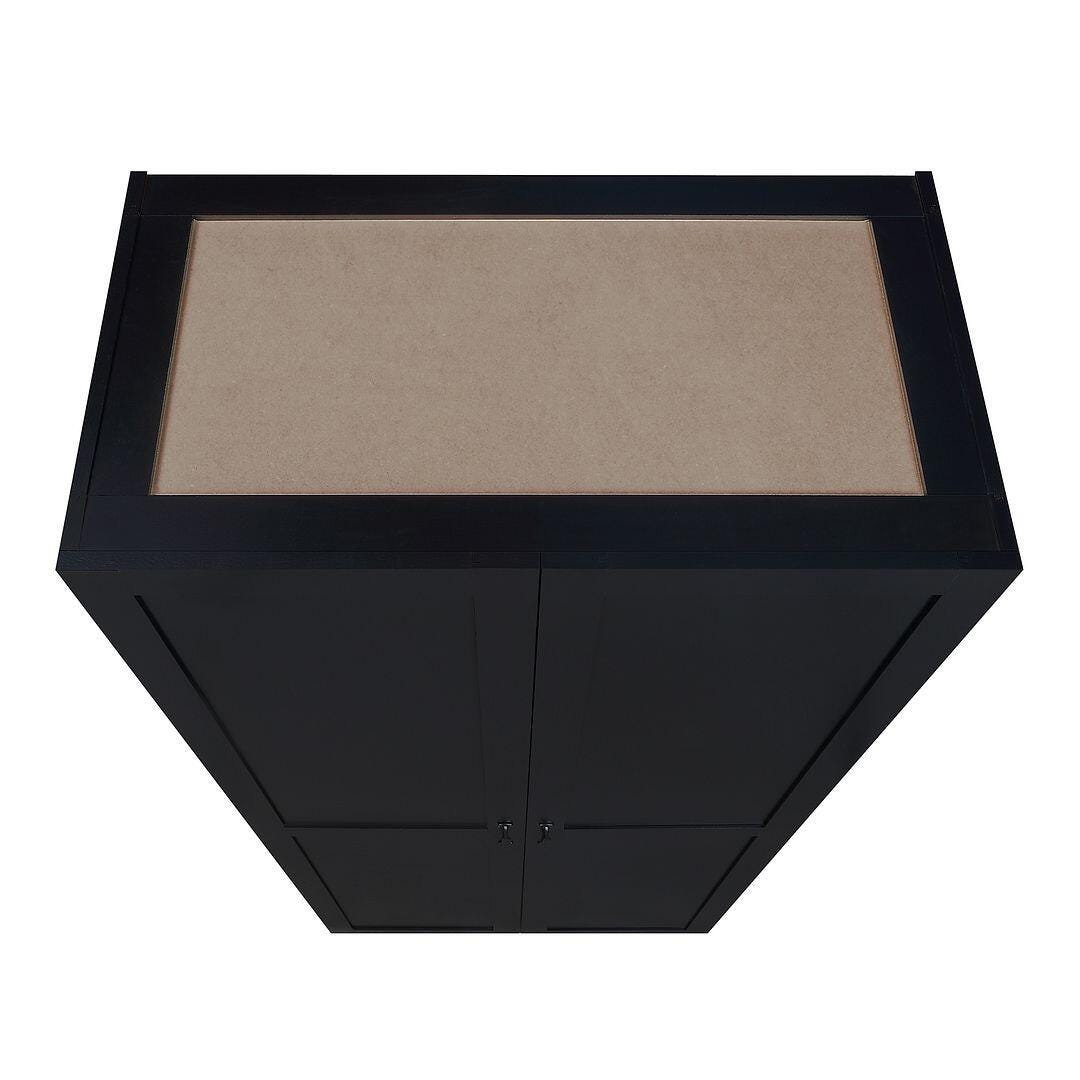 Hopkins Storage Closet with 7 Shelves in Black (Set of 2), Black, large