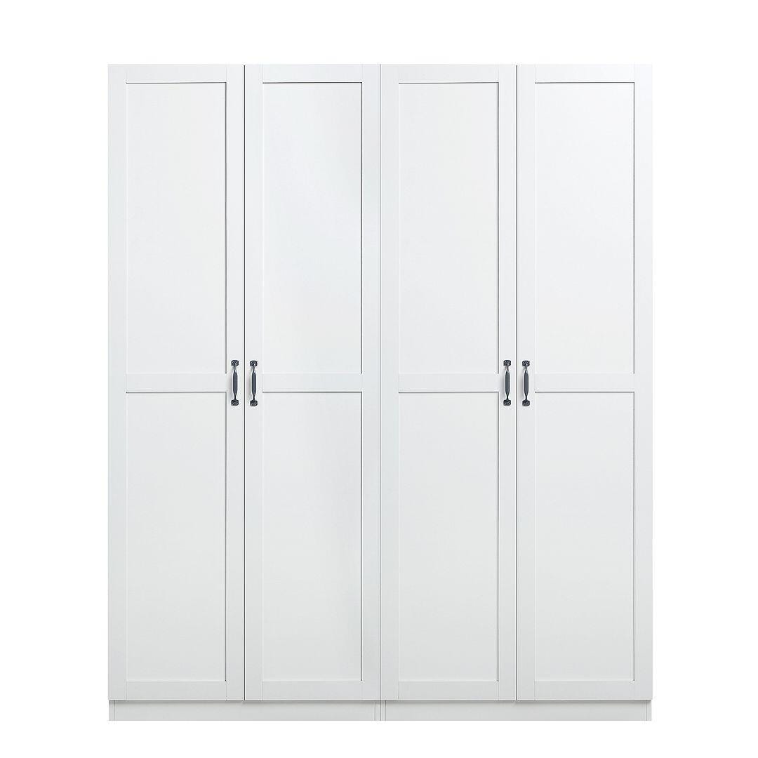 Hopkins Storage Closet with 7 Shelves in White (Set of 2), White, large