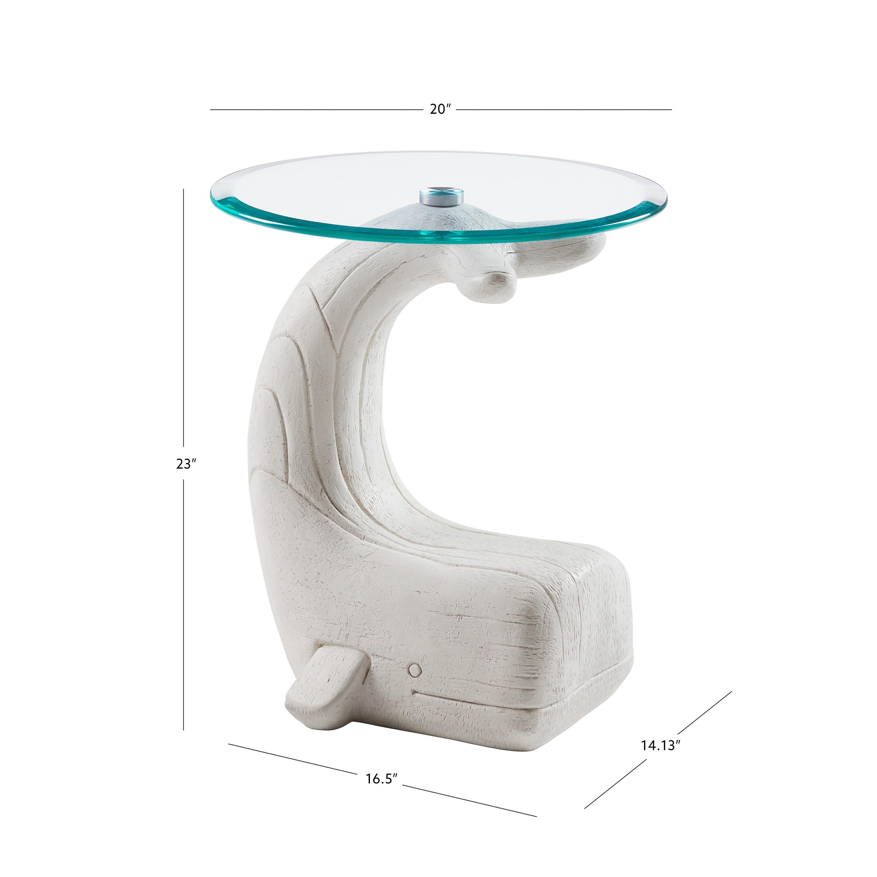 Linon Larson Whale Side Table, , large